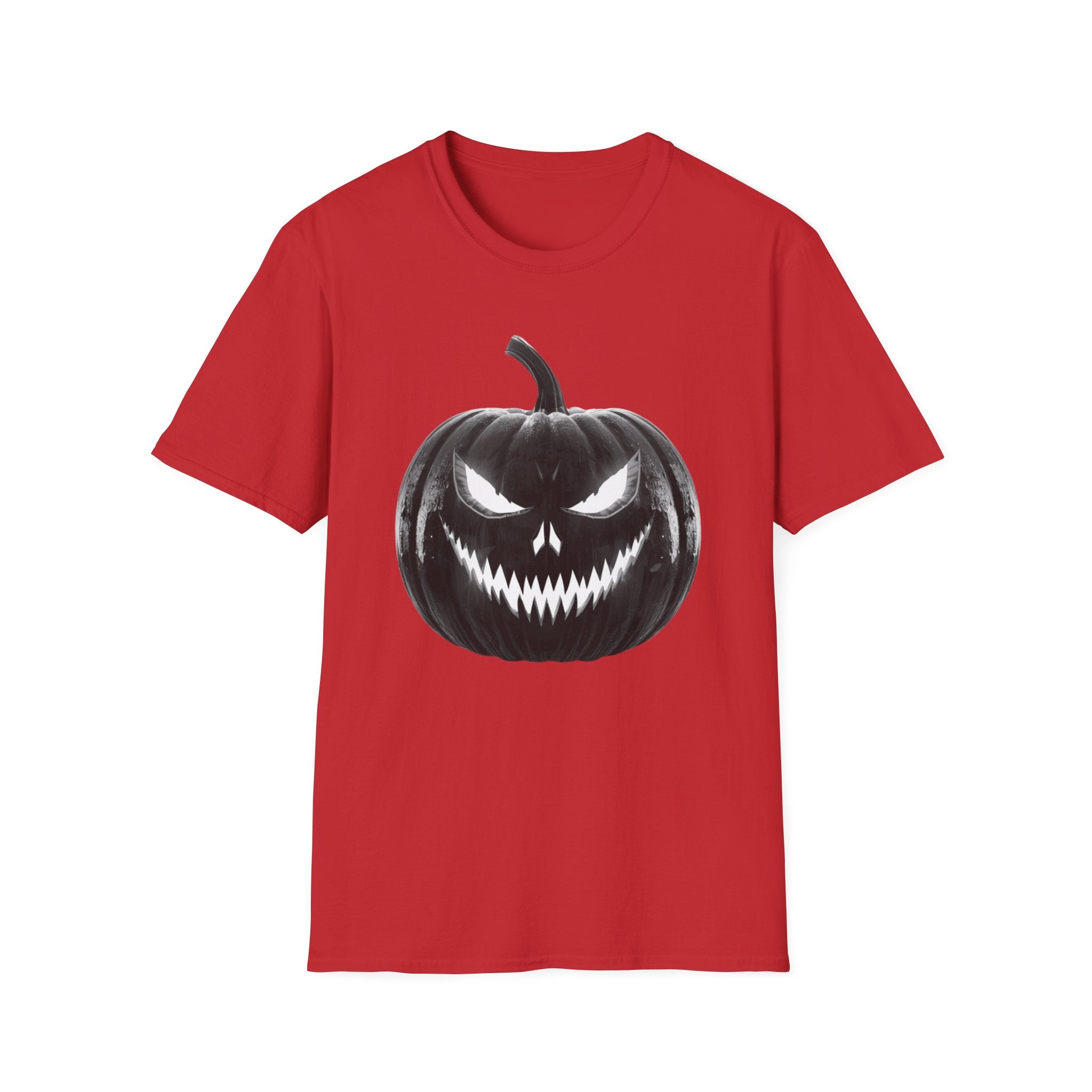 Halloween Jack-O'-Lantern T-Shirt — Spooky Black Pumpkin Graphic