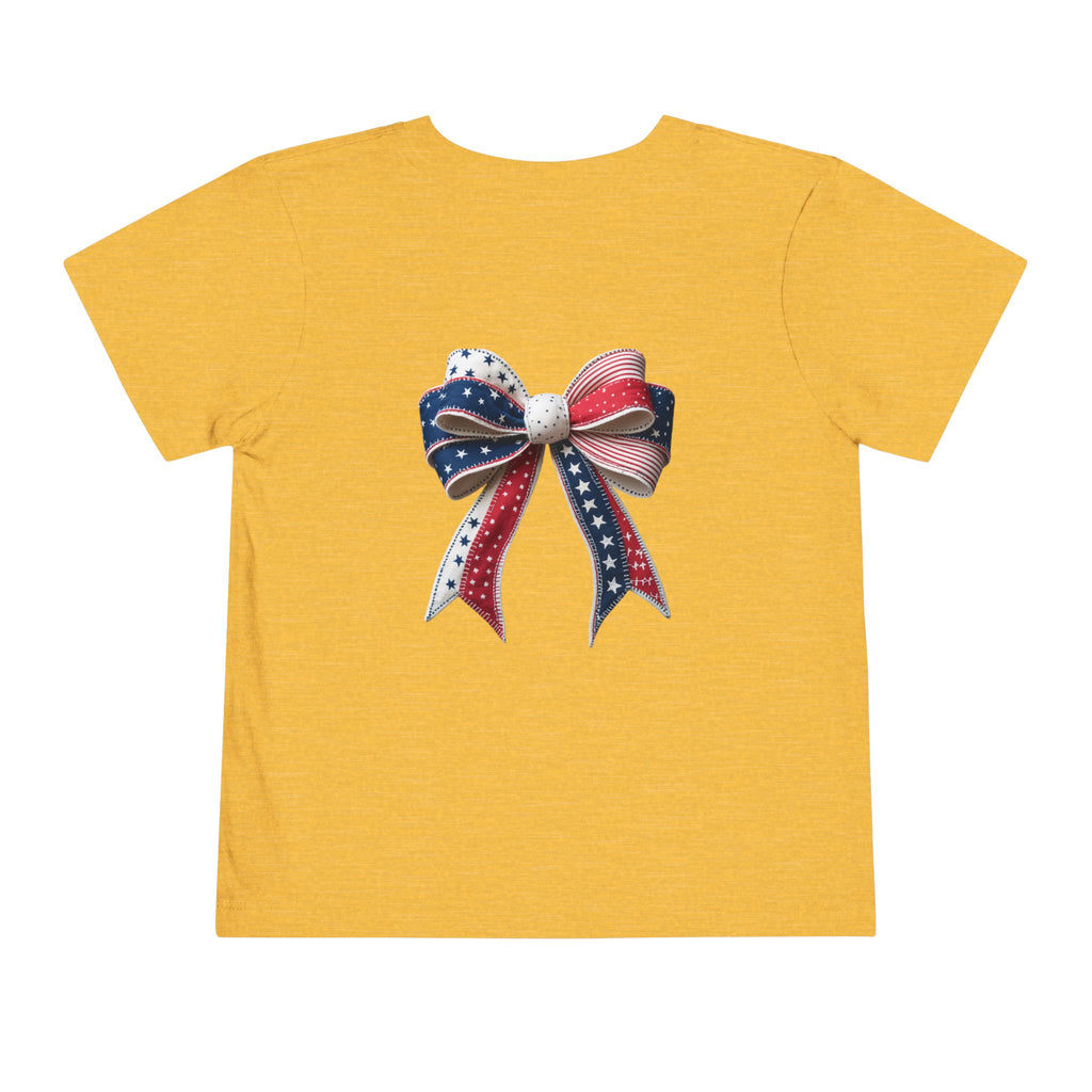 Toddler Tee - "Stay Spangled Sassy" Patriotic Bow 4th of July Shirt