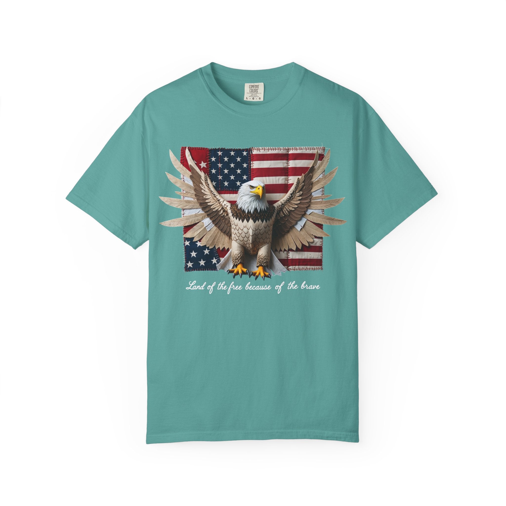 American Eagle Flag T-Shirt – Patriotic Bald Eagle Graphic Tee
