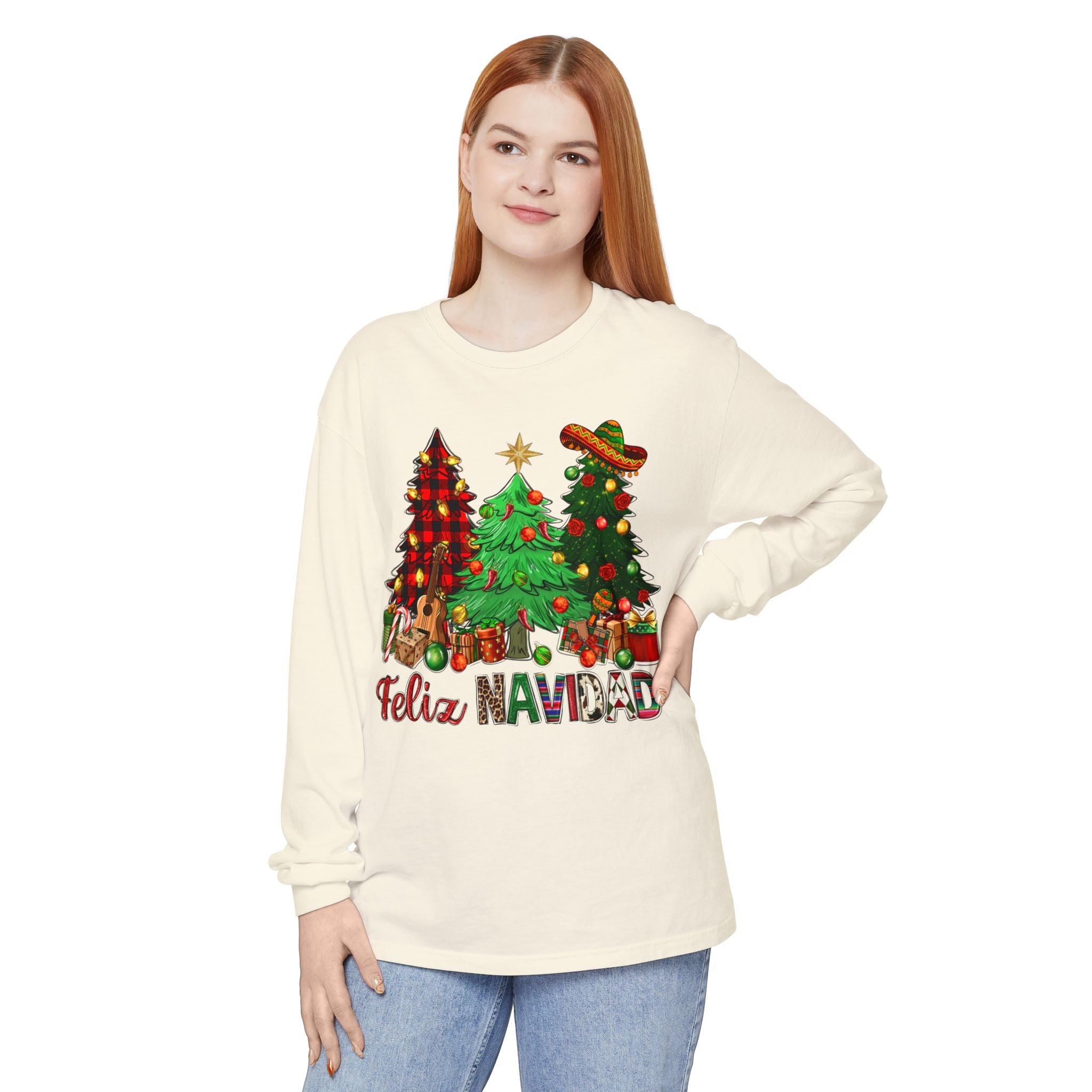 Feliz Navidad Christmas Long Sleeve Tee