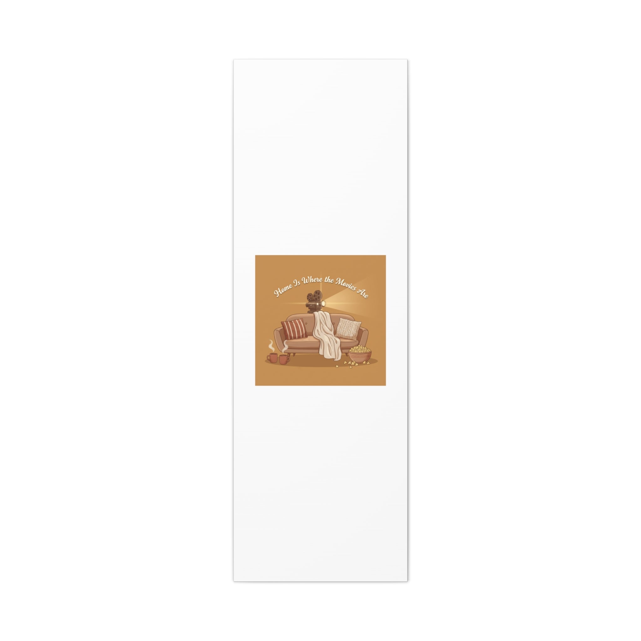 Home Is Where the Movies Are Canvas | cozy night art, home cinema decor