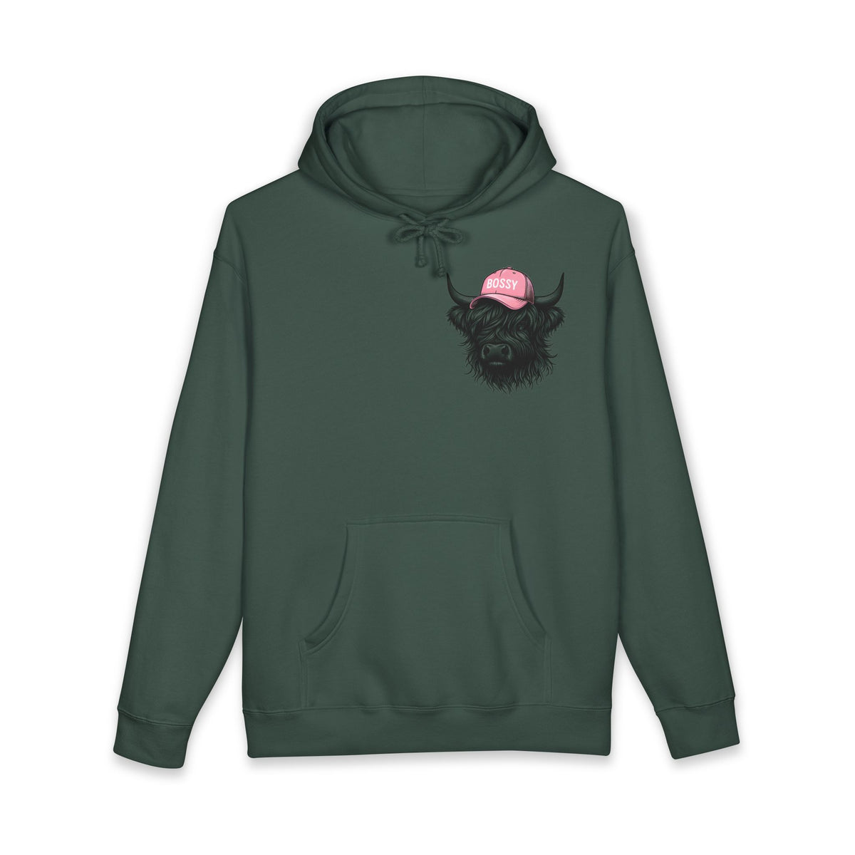 Bossy Heffa Hoodie — "I’m Her Heffa Just Ask Me" Highland Cow Pullover