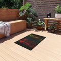Spooky Season Outdoor Rug — Halloween Ghost, Pumpkin & Cat Welcome Mat