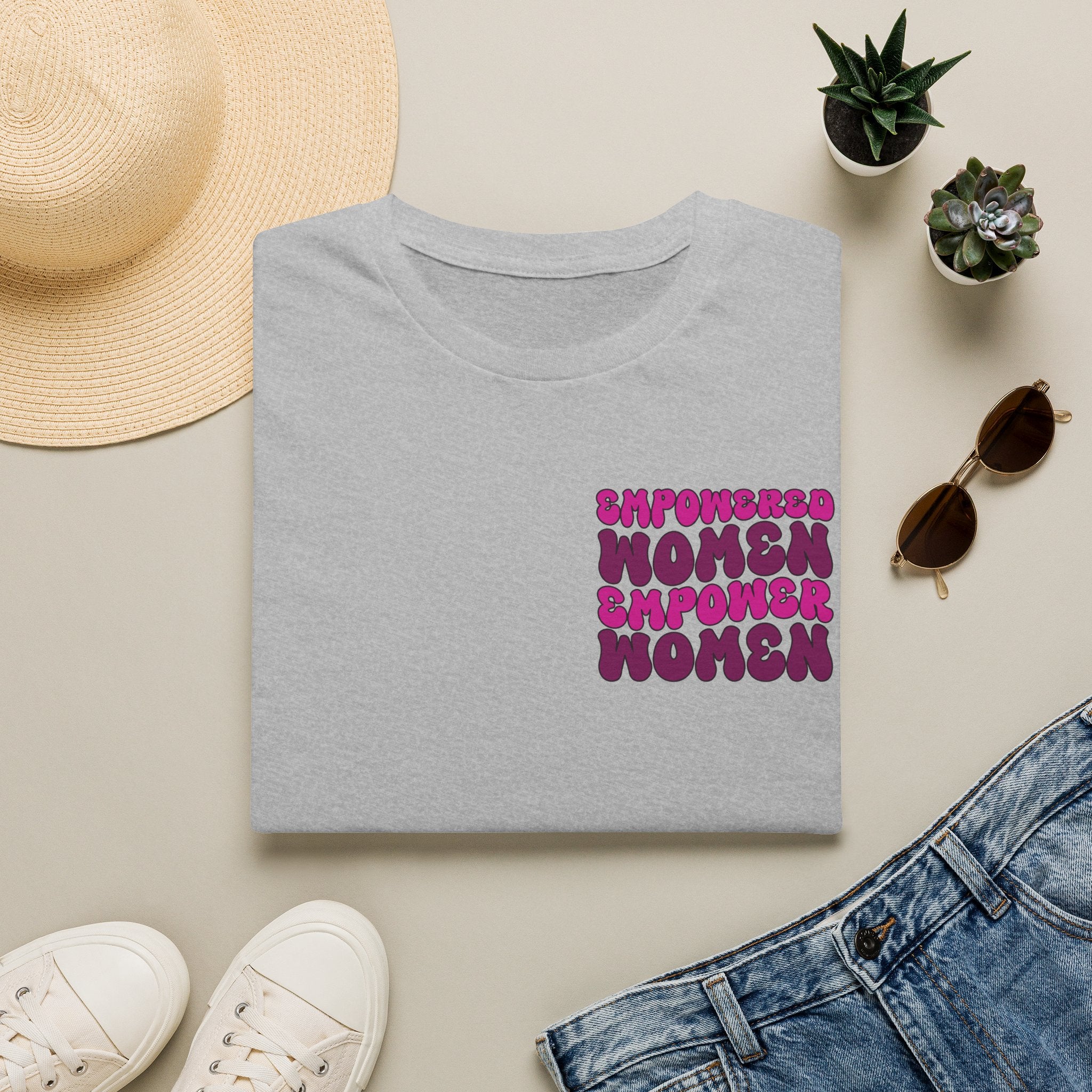 T-Shirt — Empowered Women Empower Women Retro Script Chest Design
