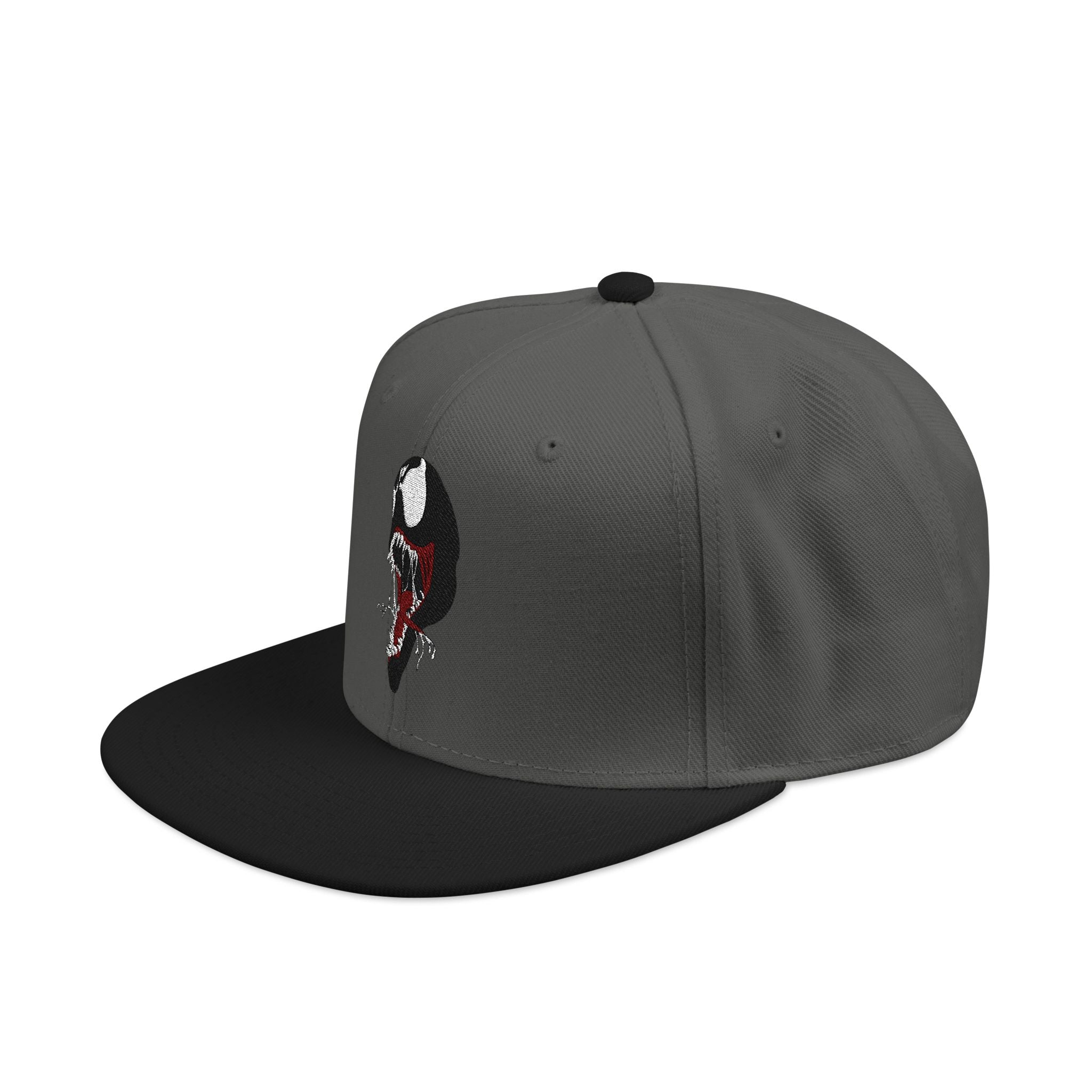 Embroidered Skull & Roses Snapback Hat — Gothic Streetwear Cap