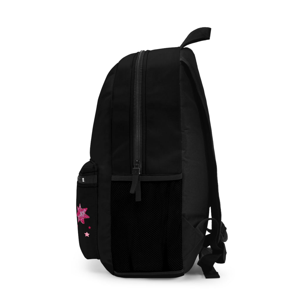 Pink Heart & Stars Backpack — Cute Kids School Bag with Hearts, Stars & Butterfly Accent