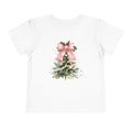 Toddler Christmas Tree Tee — Pink Bow Holiday Shirt