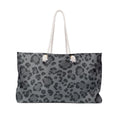 Grey Leopard Weekender Bag — Spacious Animal Print Travel Tote