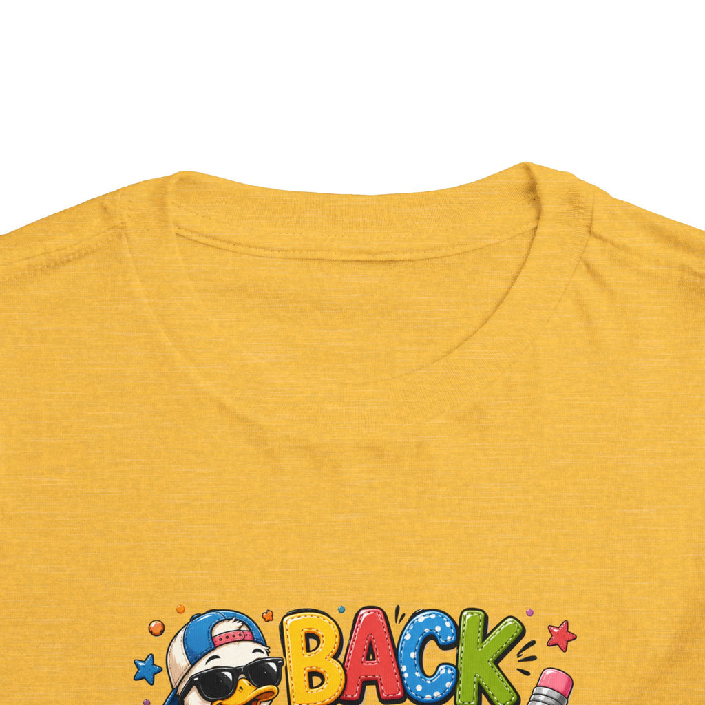 Back to School Toddler Tee — Cute Penguin School Bus Design