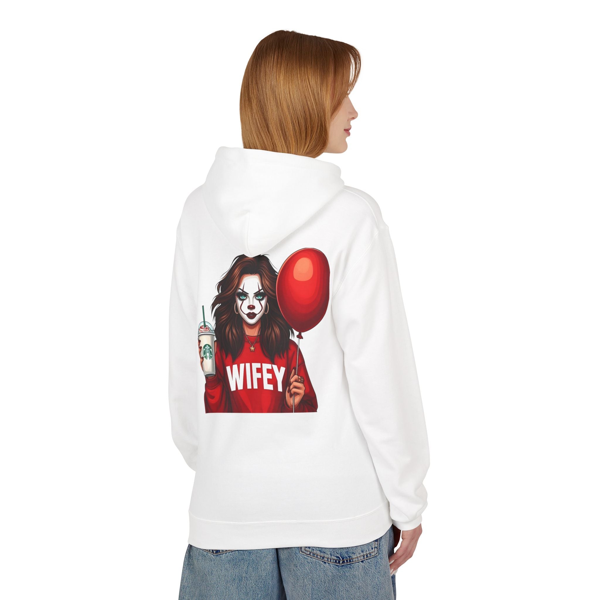 Horror Clown Girl Hoodie – Dark Balloon Graphic Pullover