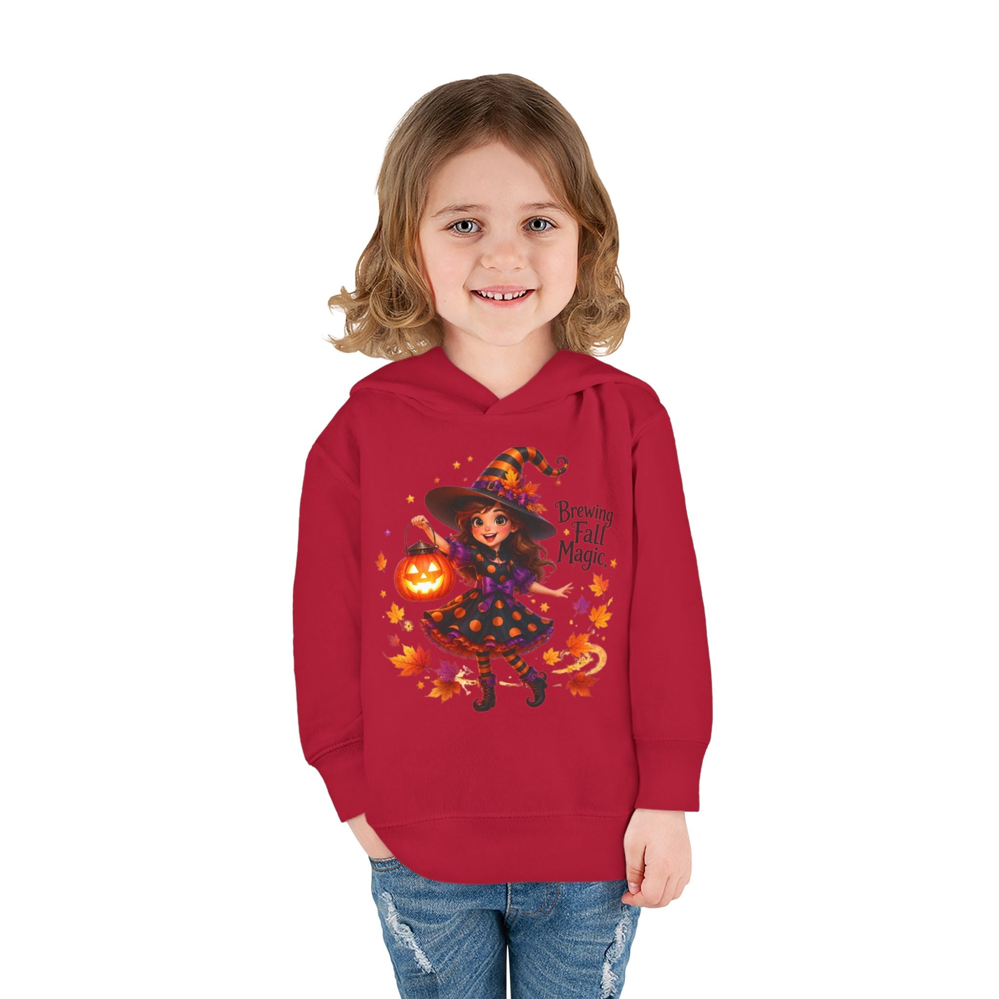 Toddler Hoodie — "Brewing Fall Magic" Halloween Witch Pullover