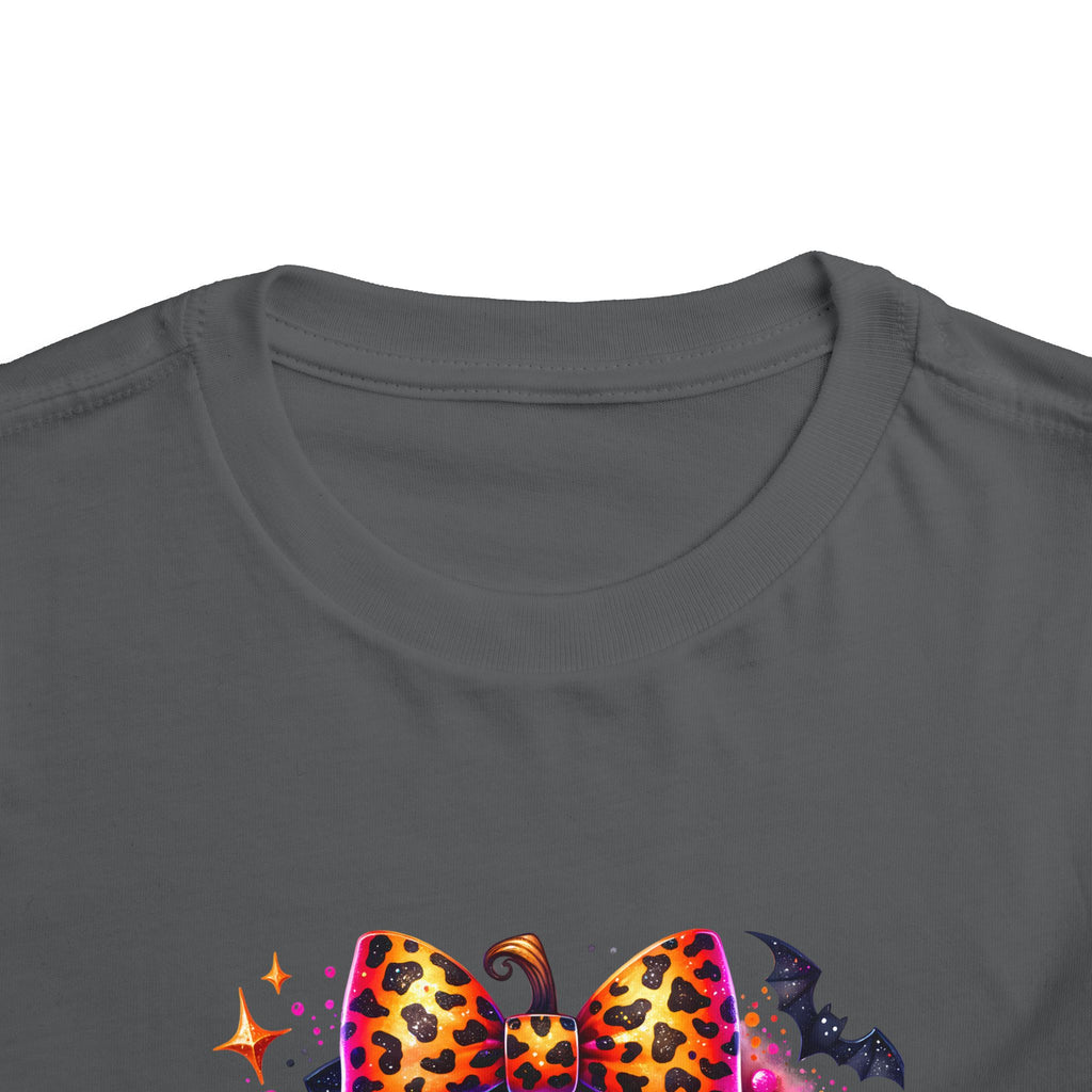 Toddler Tee — "Spooky Season" Pumpkin Bow Halloween Shirt