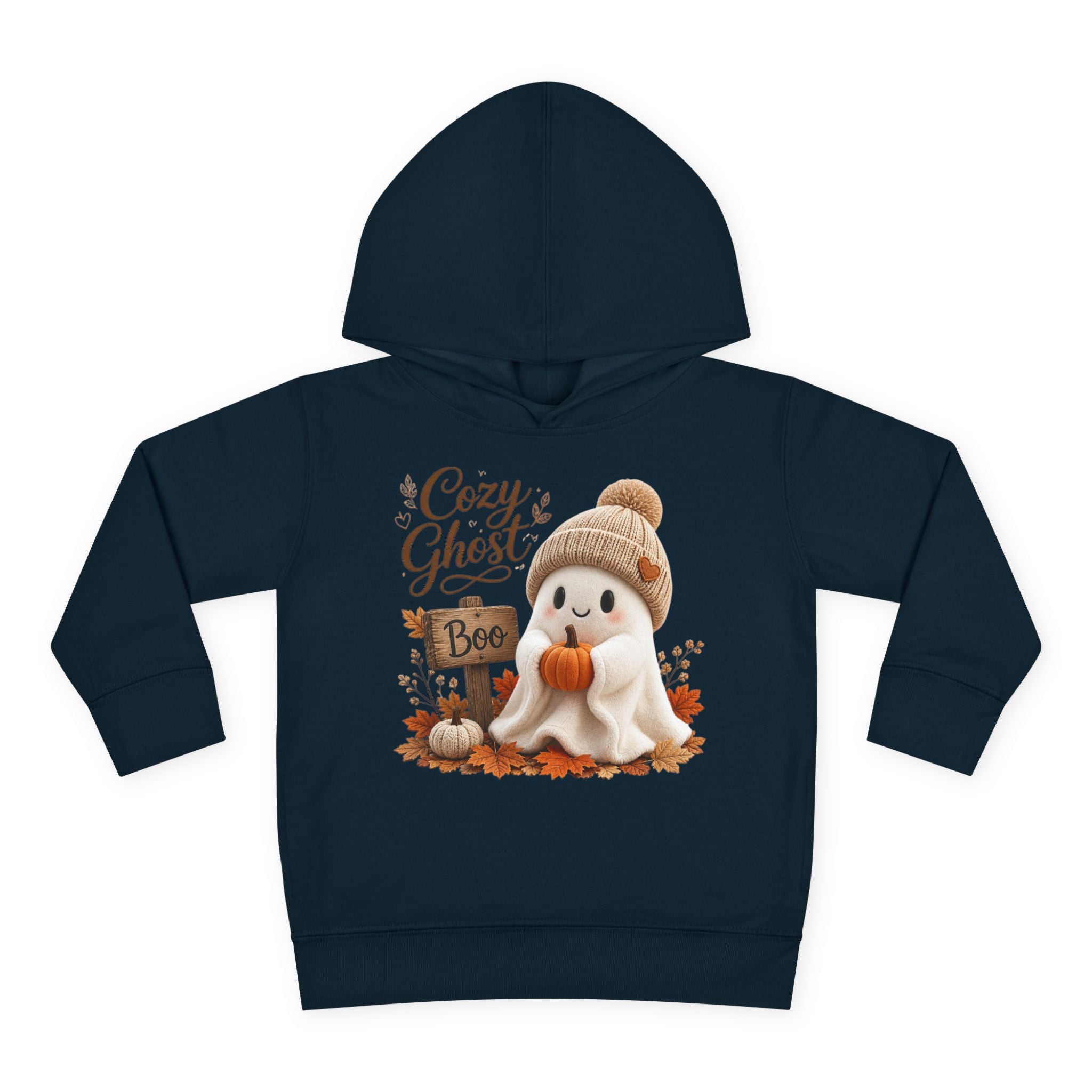 Toddler Hoodie – 'Cozy Ghost' Fall Halloween Pullover