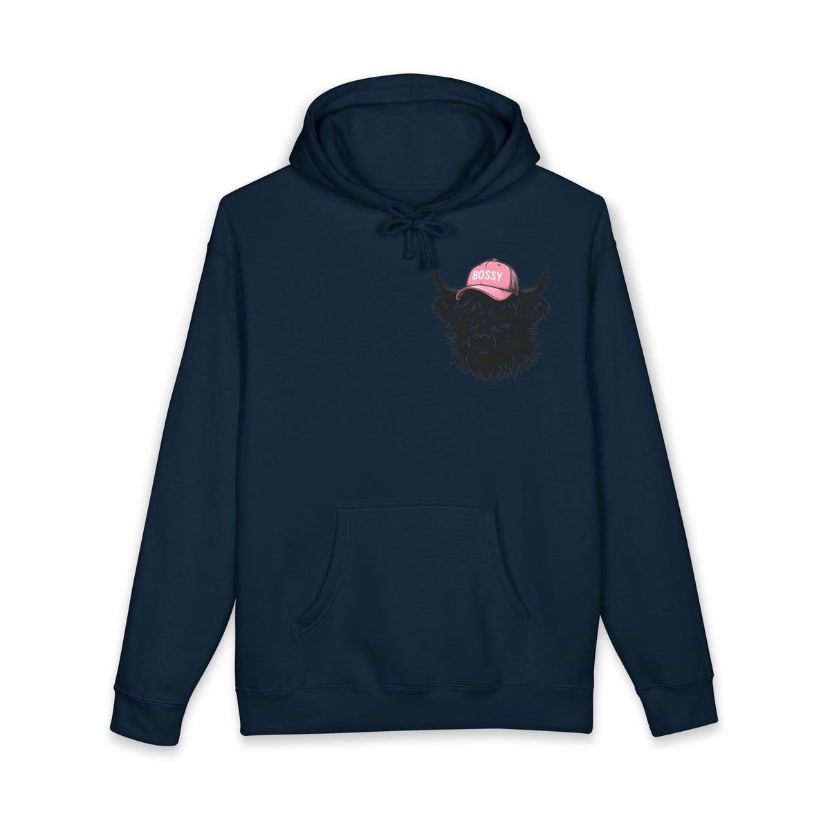 Bossy Heffa Hoodie — "I’m Her Heffa Just Ask Me" Highland Cow Pullover