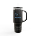 boy mama 40oz Travel Mug | Insulated Tumbler with Handle