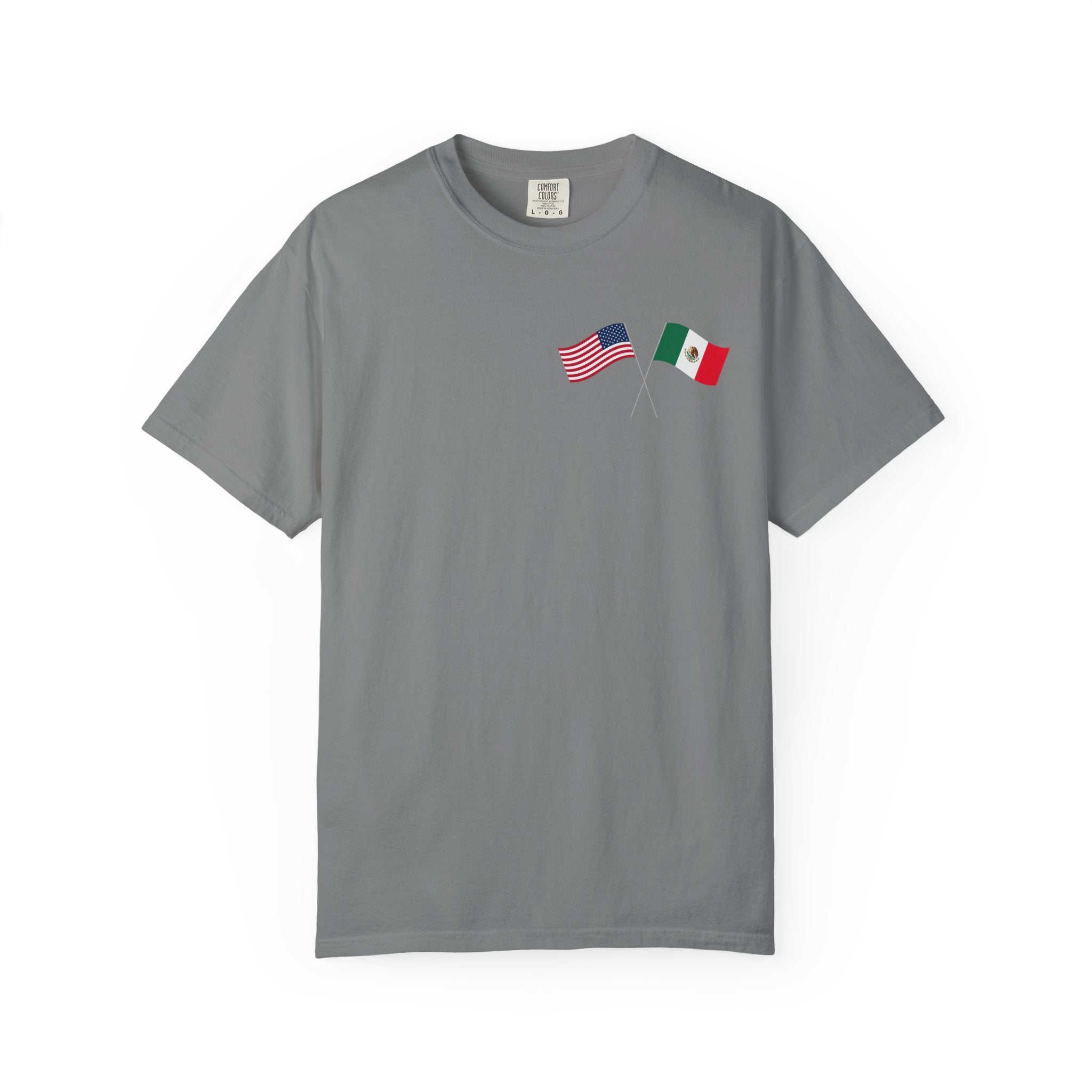 Rose Bouquet T-Shirt — Vintage Red & Blue Floral Back Graphic