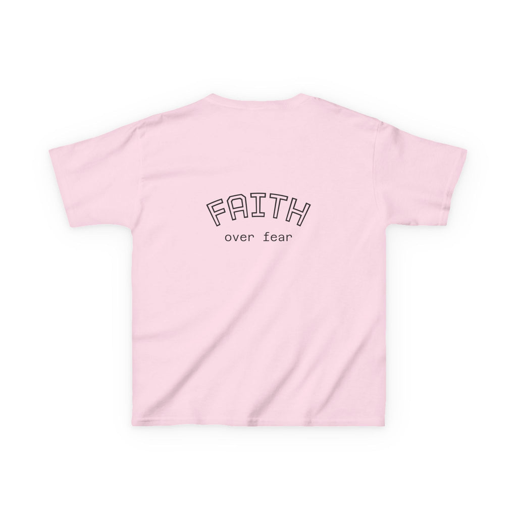 Faith Over Fear Kids T-Shirt | Christian Typography Tee