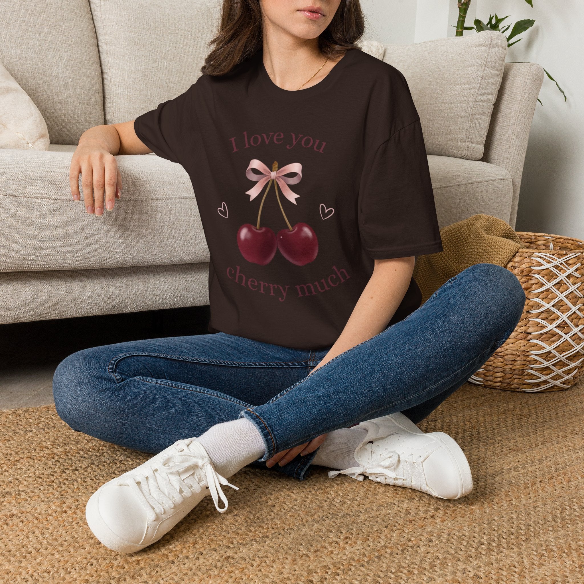 I Love You Cherry Much T-Shirt — Cute Cherry Graphic Valentine Tee