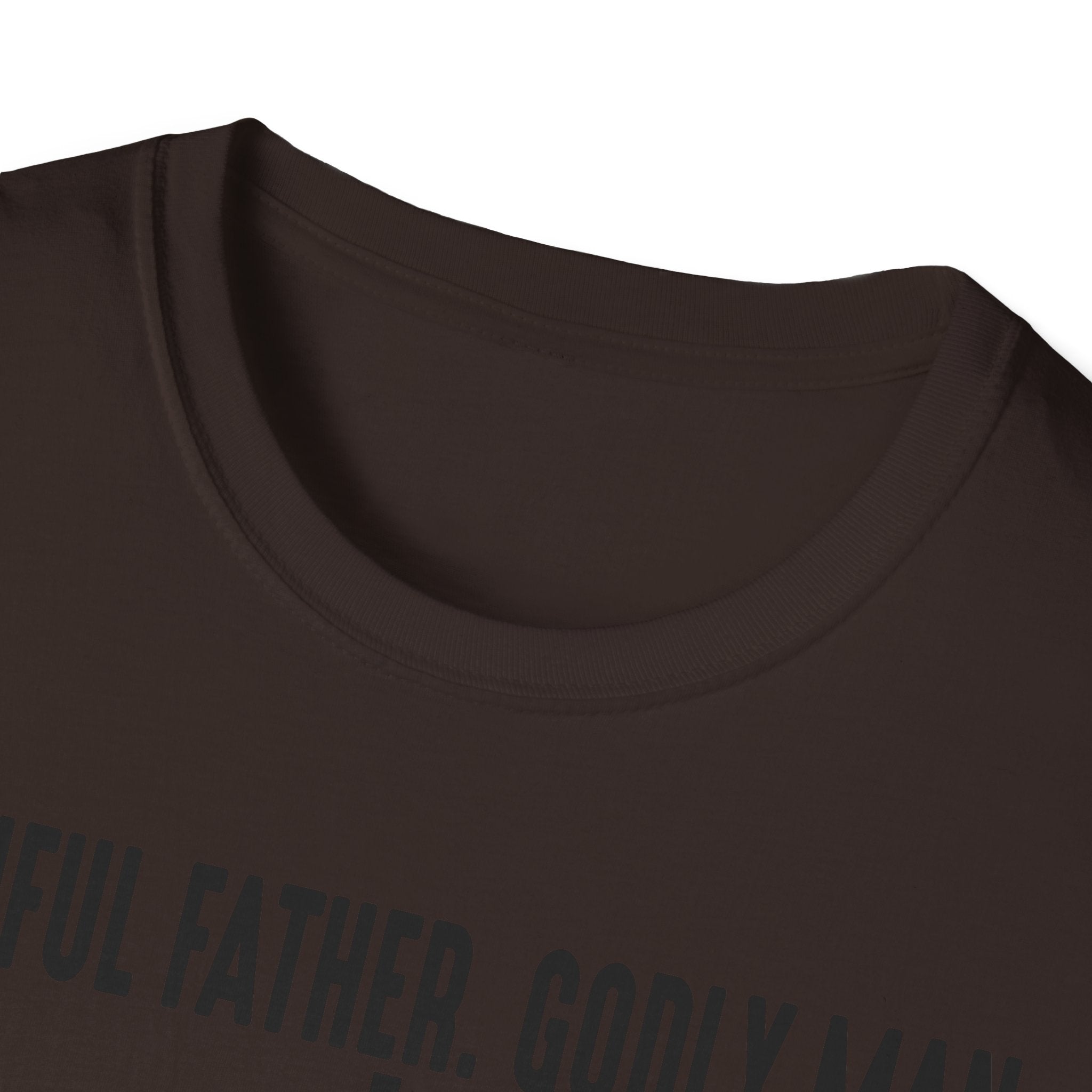 Faithful Father. Godly Man. T‑Shirt — Christian Dad Tee with Cross