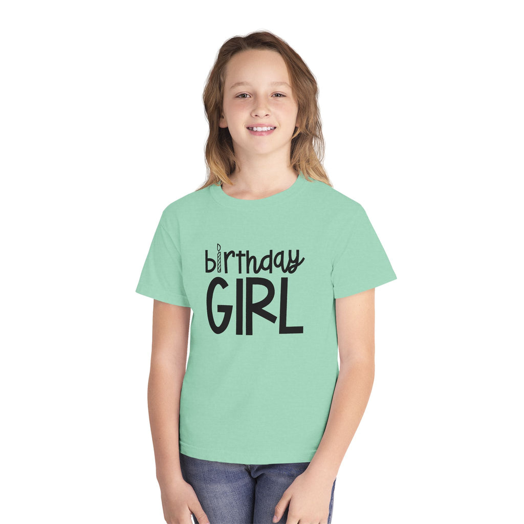 Birthday Girl Tee — Kids 4th Birthday Shirt with Pink Balloon Back Design
