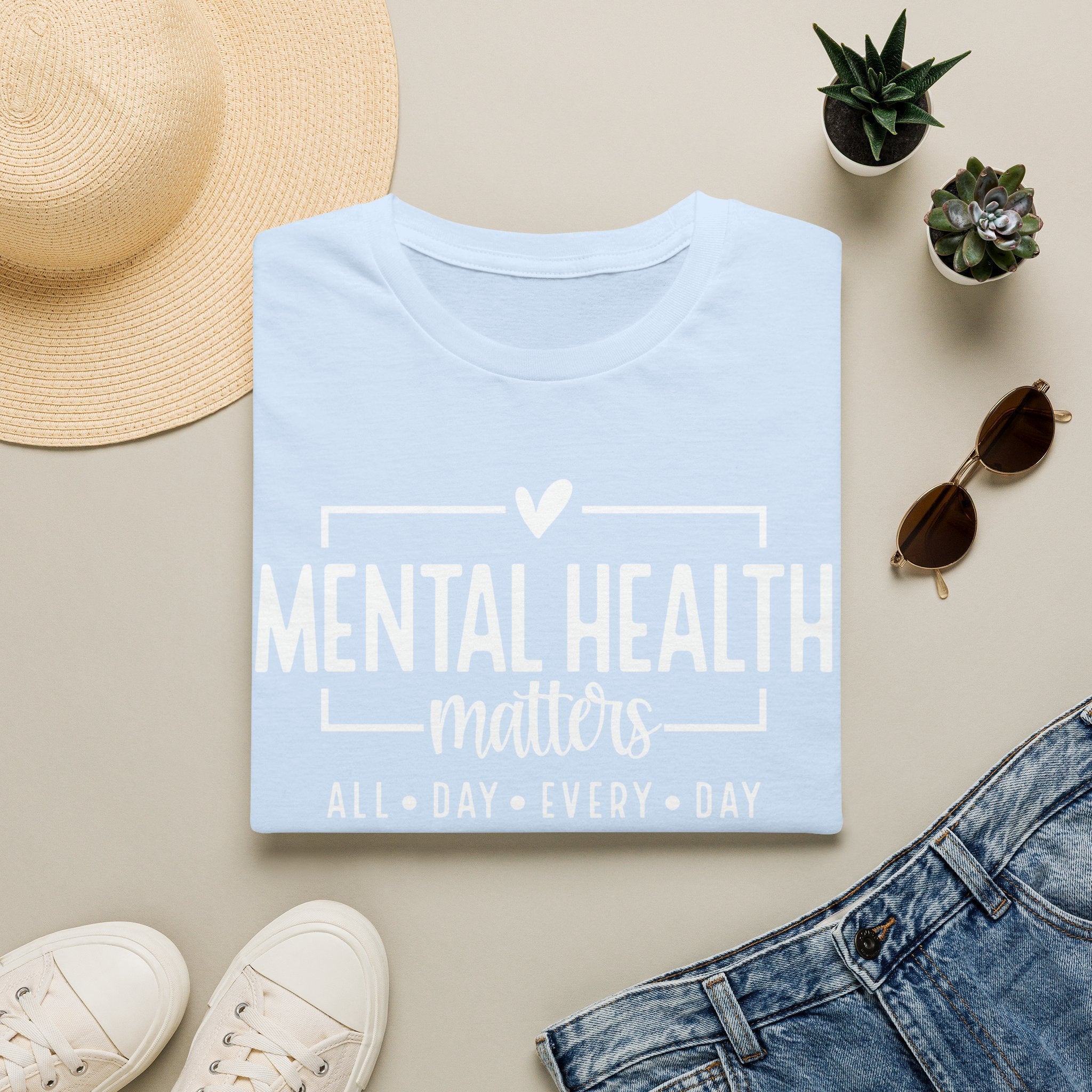 Mental Health Matters T-Shirt — "All Day • Every Day" Awareness Tee