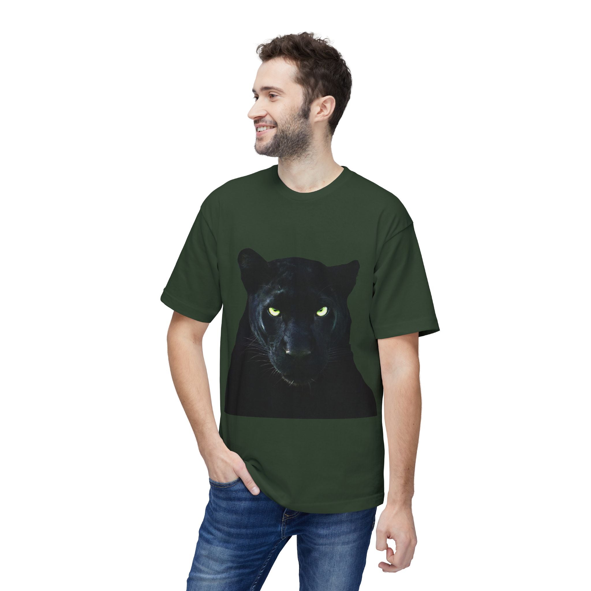 Black Panther Portrait T-Shirt — Bold Cat Graphic Tee