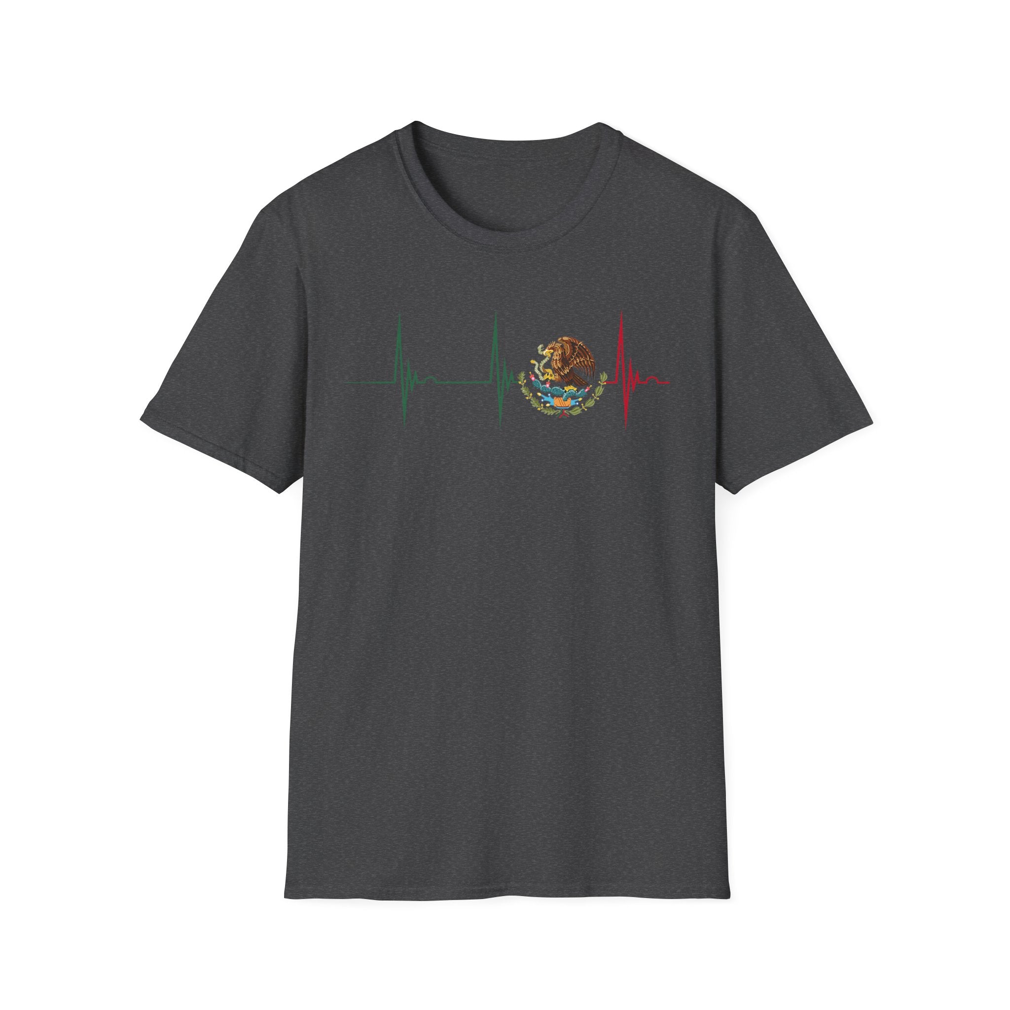 Mexican Heartbeat T-Shirt — Mexican Flag Eagle ECG Graphic Tee