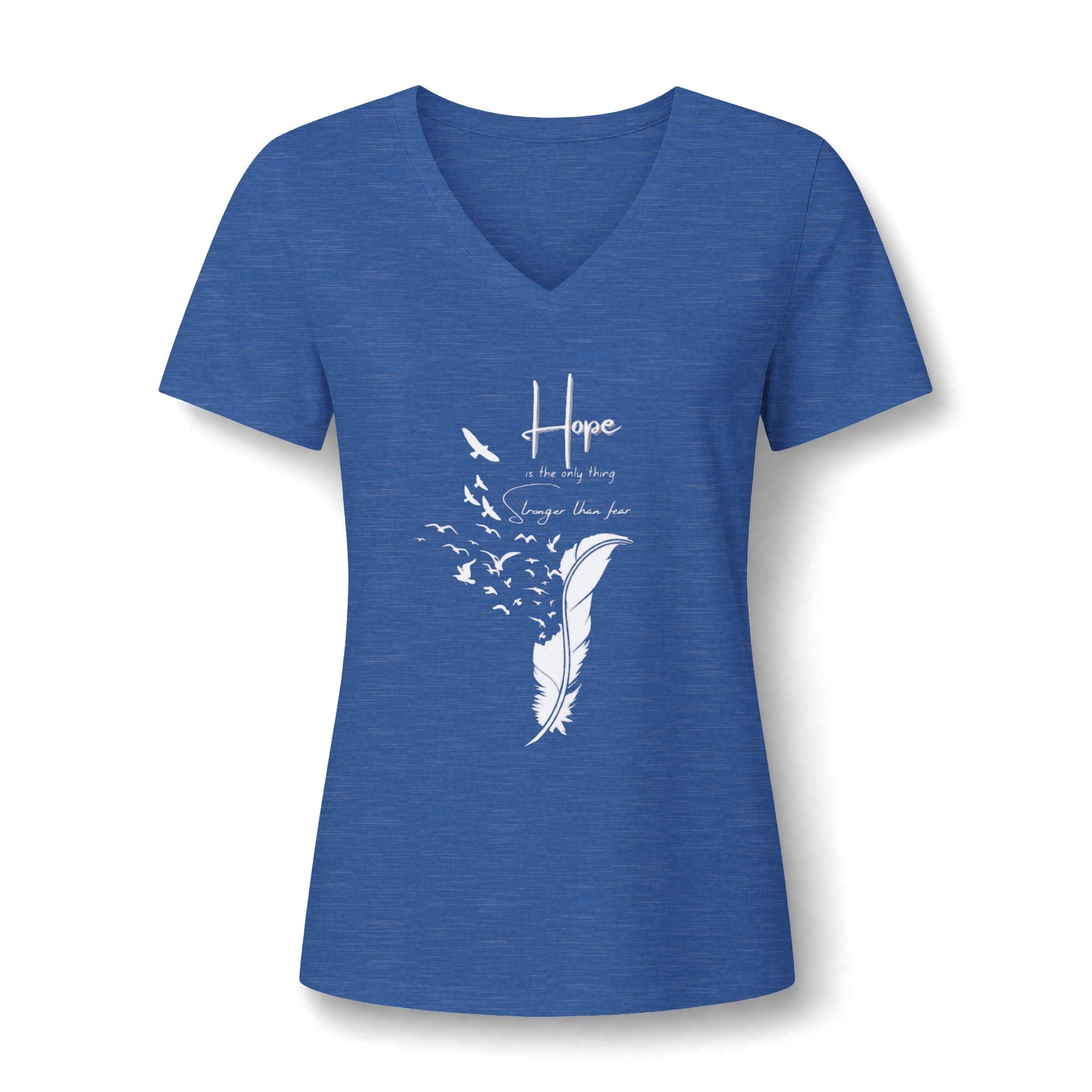 Hope Feather V-Neck Tee — Inspirational Women’s Shirt