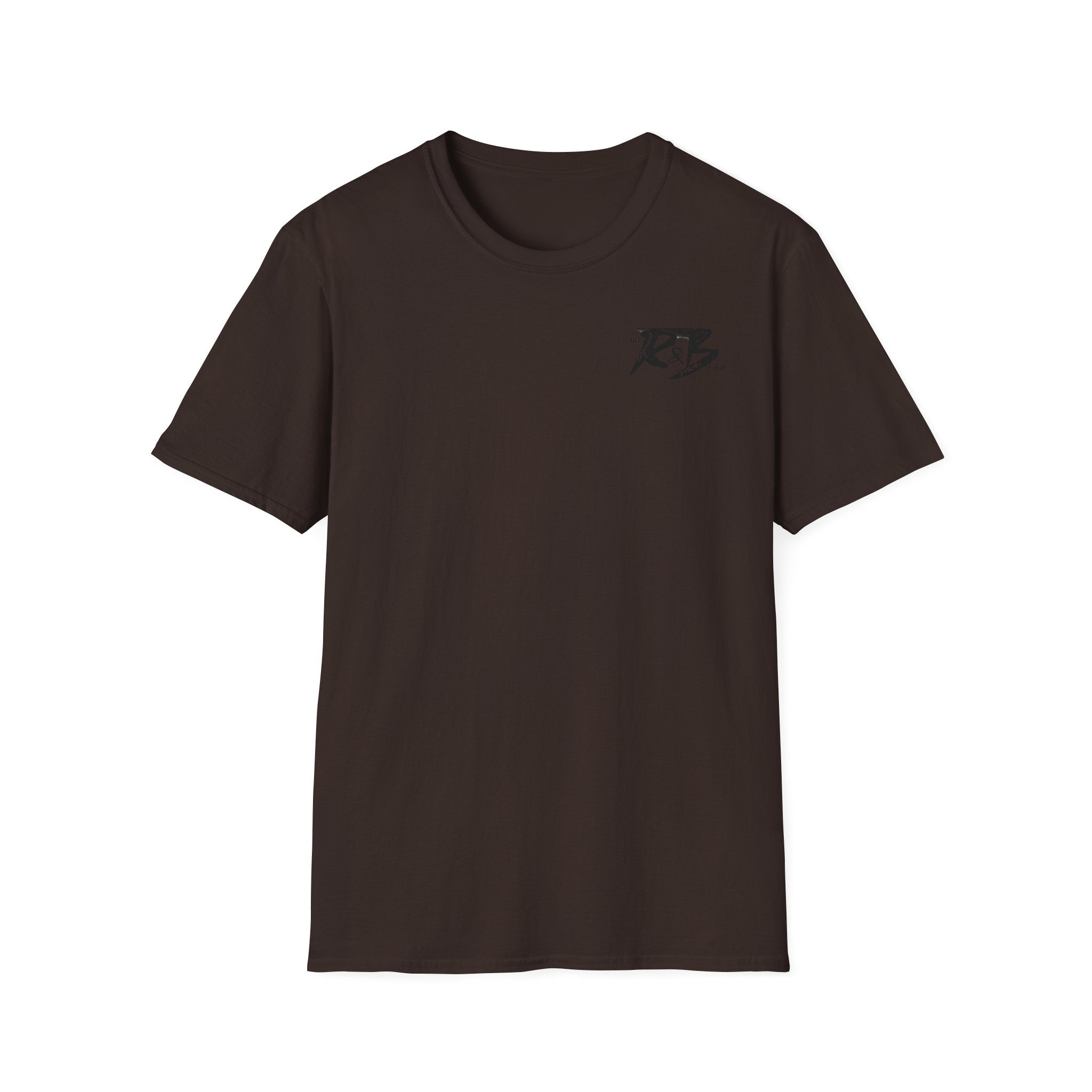 R&B Minimalist Logo T-Shirt — Retro Script Chest Print