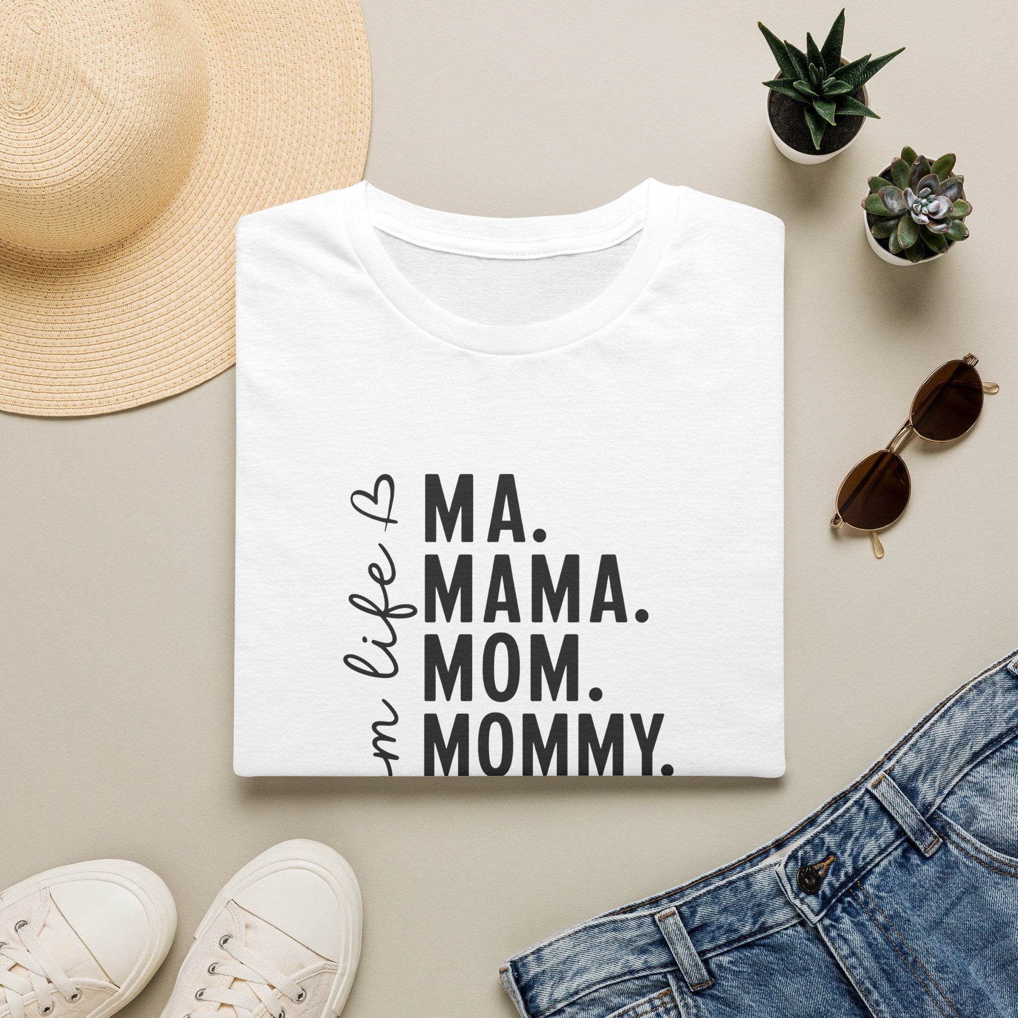 Mom Life T‑Shirt — Ma. Mama. Mom. Mommy. Graphic Tee