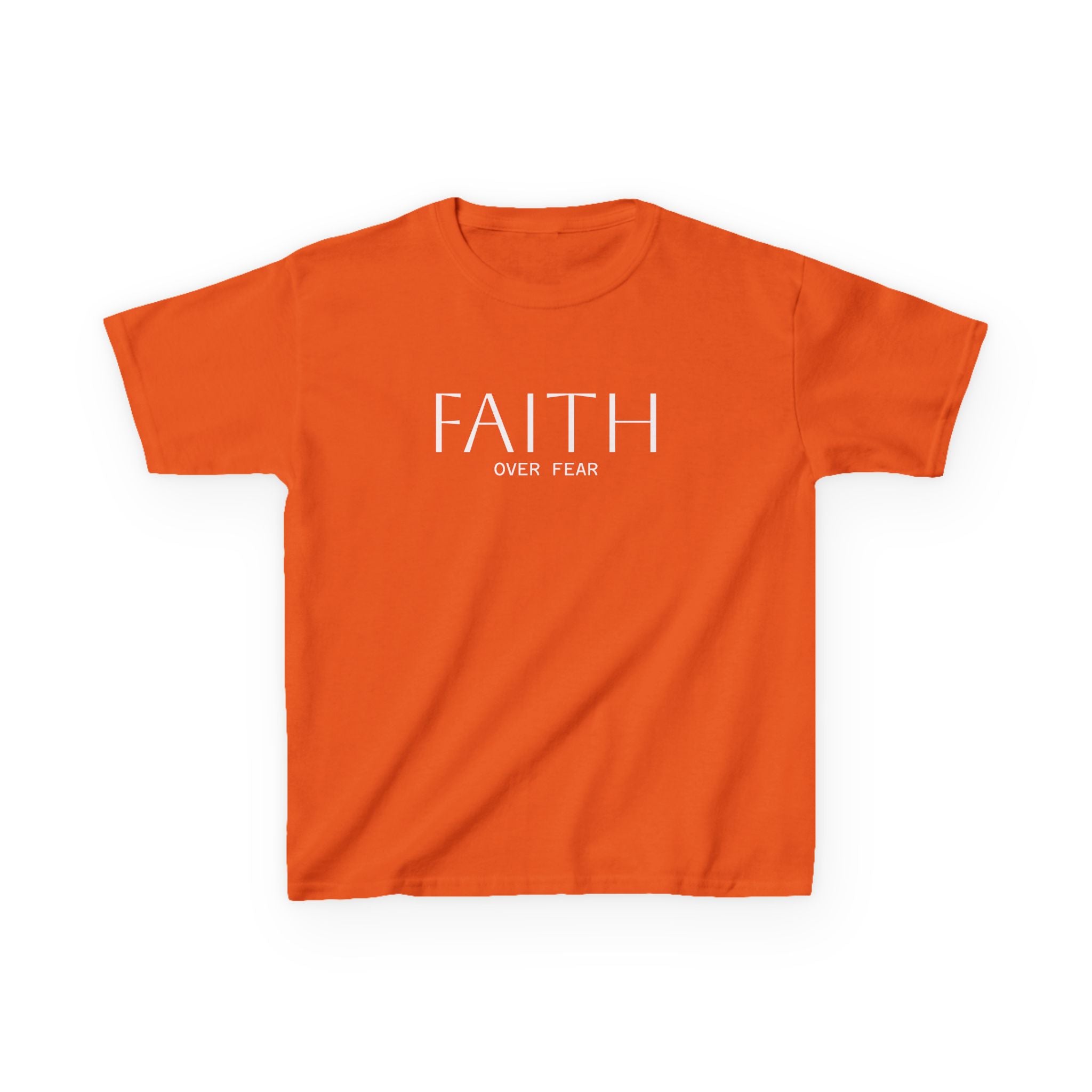 Faith Over Fear Kids Tee | Inspirational Christian Youth Shirt