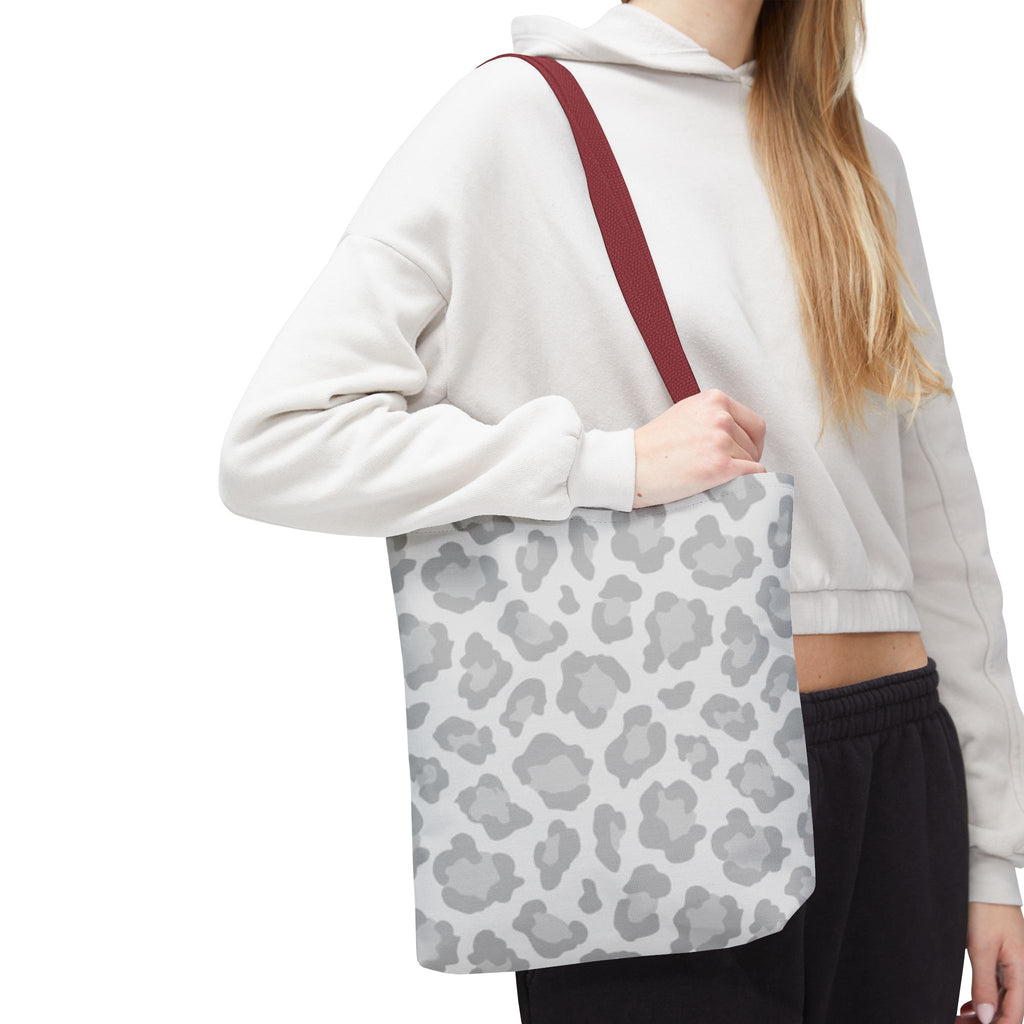 Gray Leopard Print Tote Bag – All-Over-Print Casual Shopper
