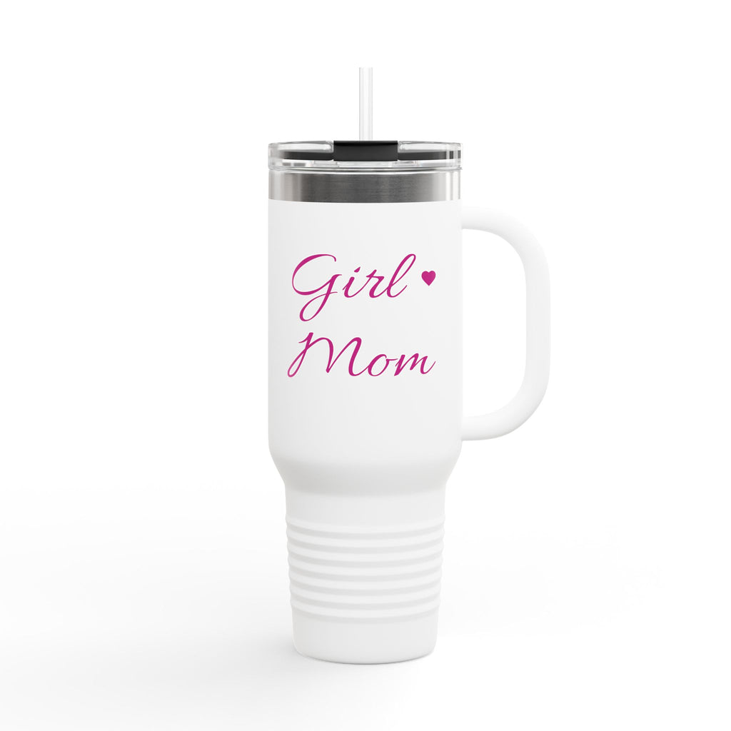 Girl Mom 40oz Insulated Travel Mug | Stainless Tumbler with Straw