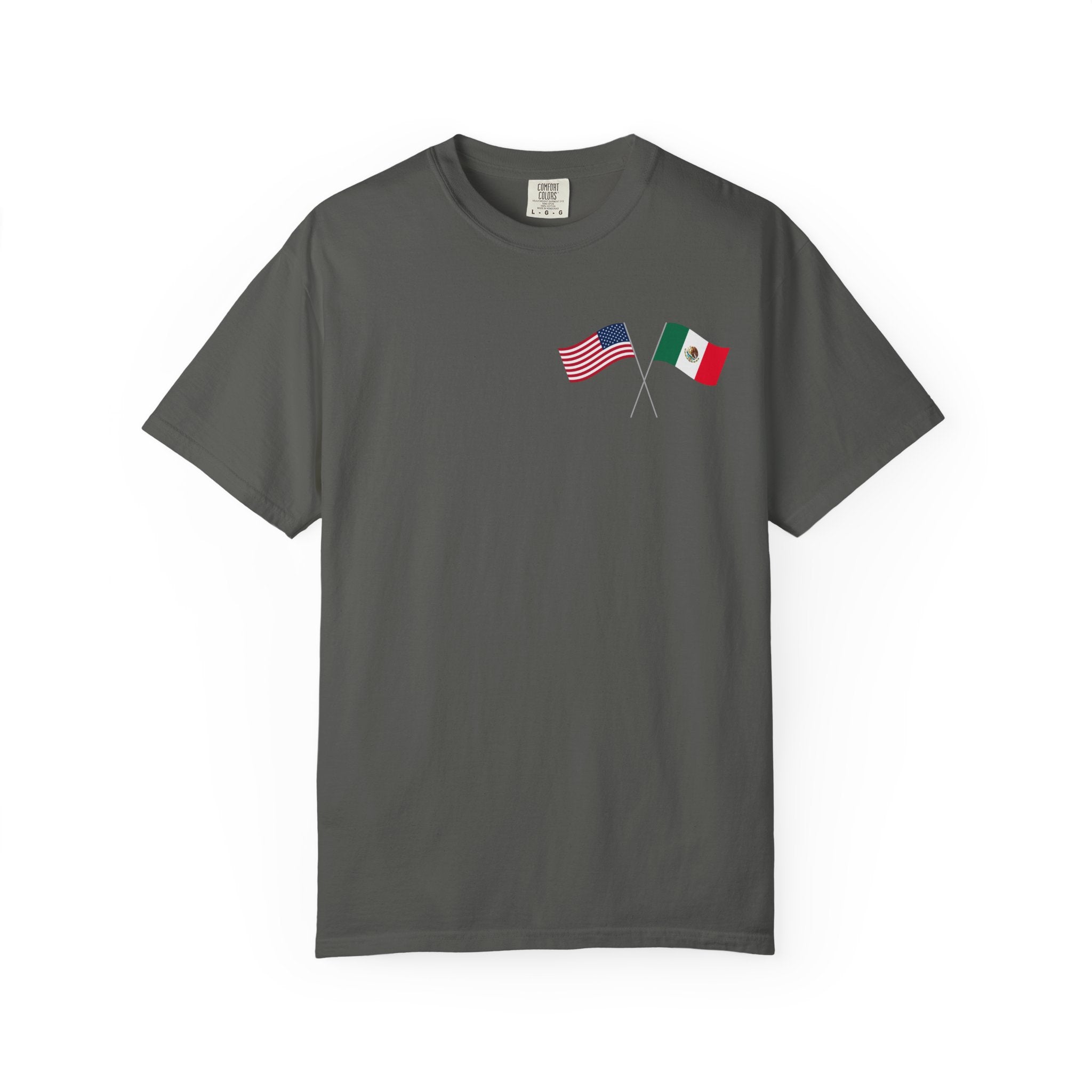 Rose Bouquet T-Shirt — Vintage Red & Blue Floral Back Graphic