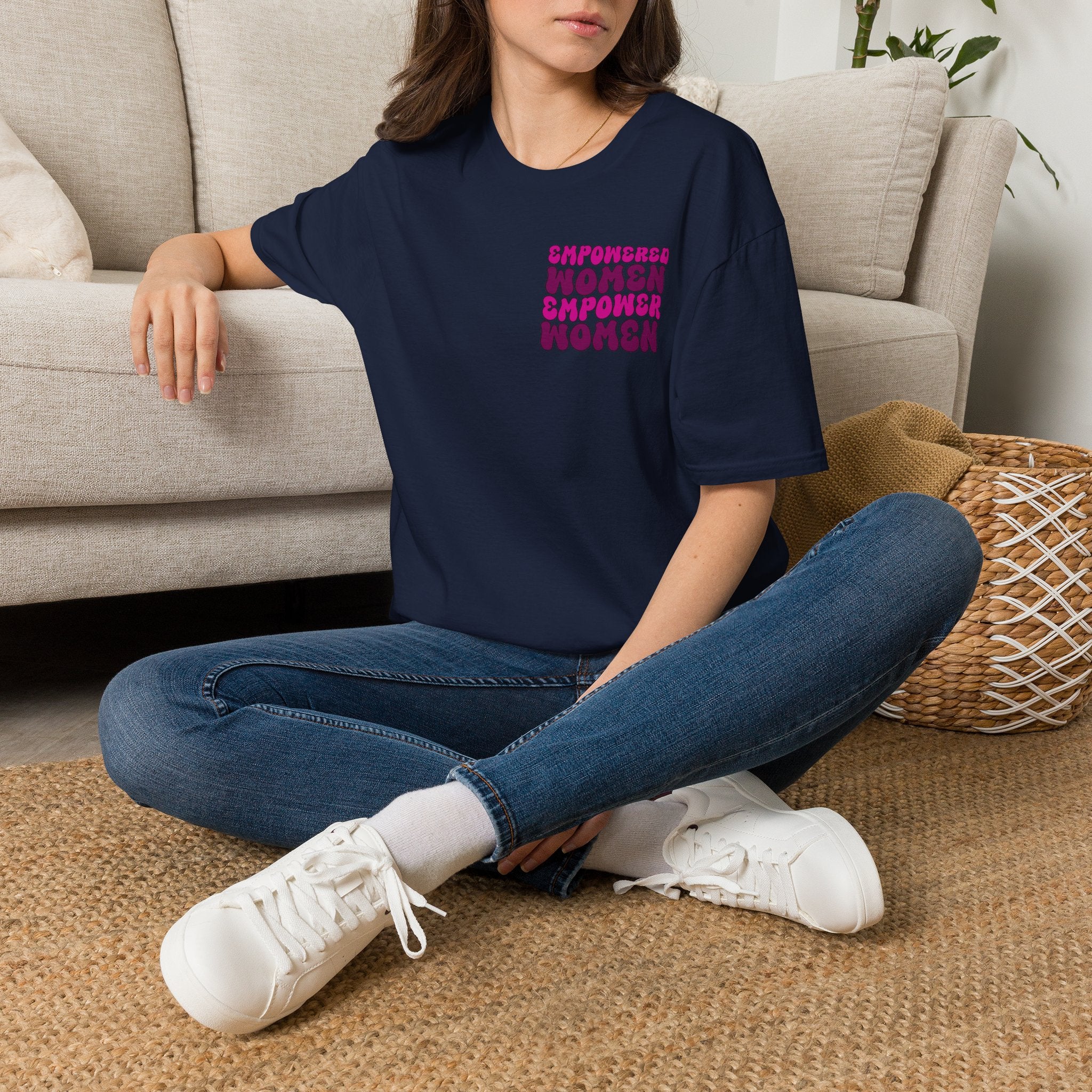 T-Shirt — Empowered Women Empower Women Retro Script Chest Design