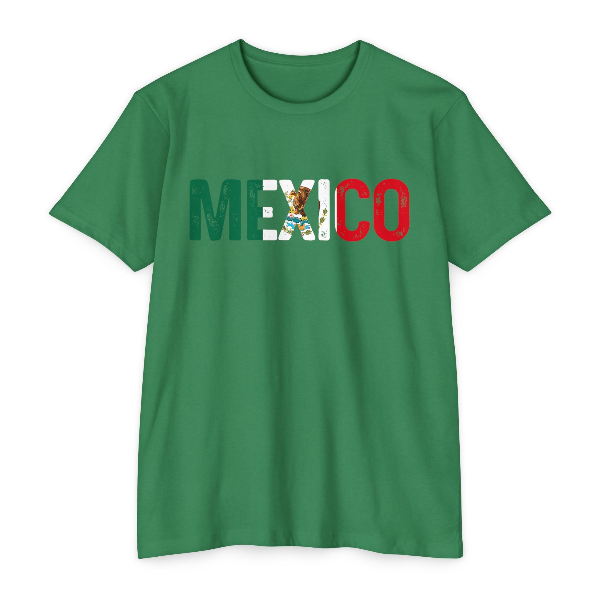 Mexico Flag T-Shirt — Mexican Eagle Emblem Tee