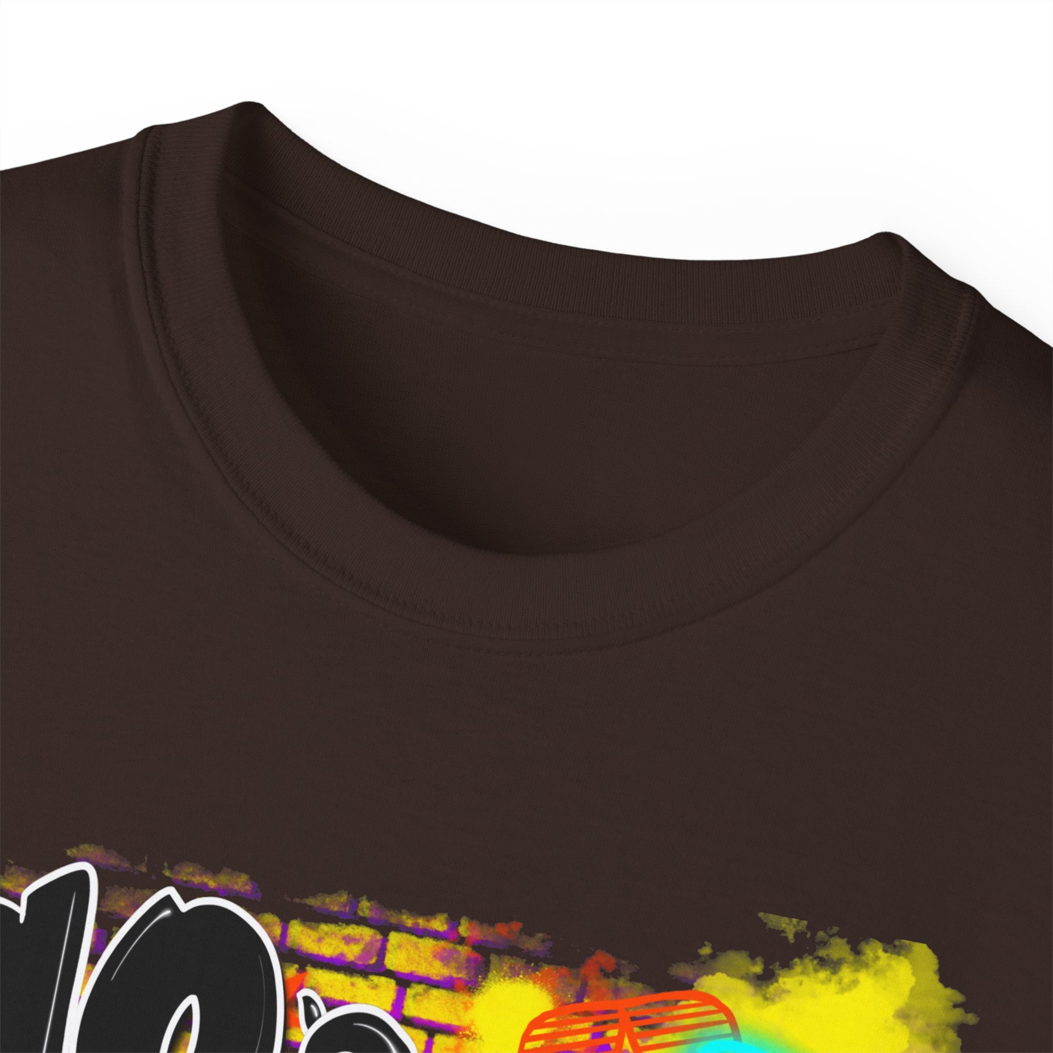 90s Made 00s Raised T-Shirt — Neon Retro Boombox Graphic Tee