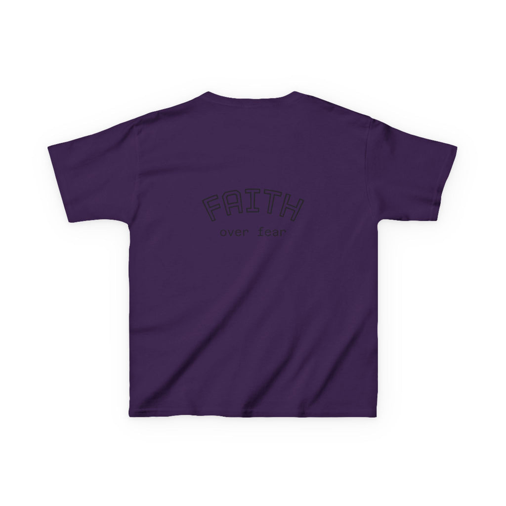 Faith Over Fear Kids T-Shirt | Christian Typography Tee