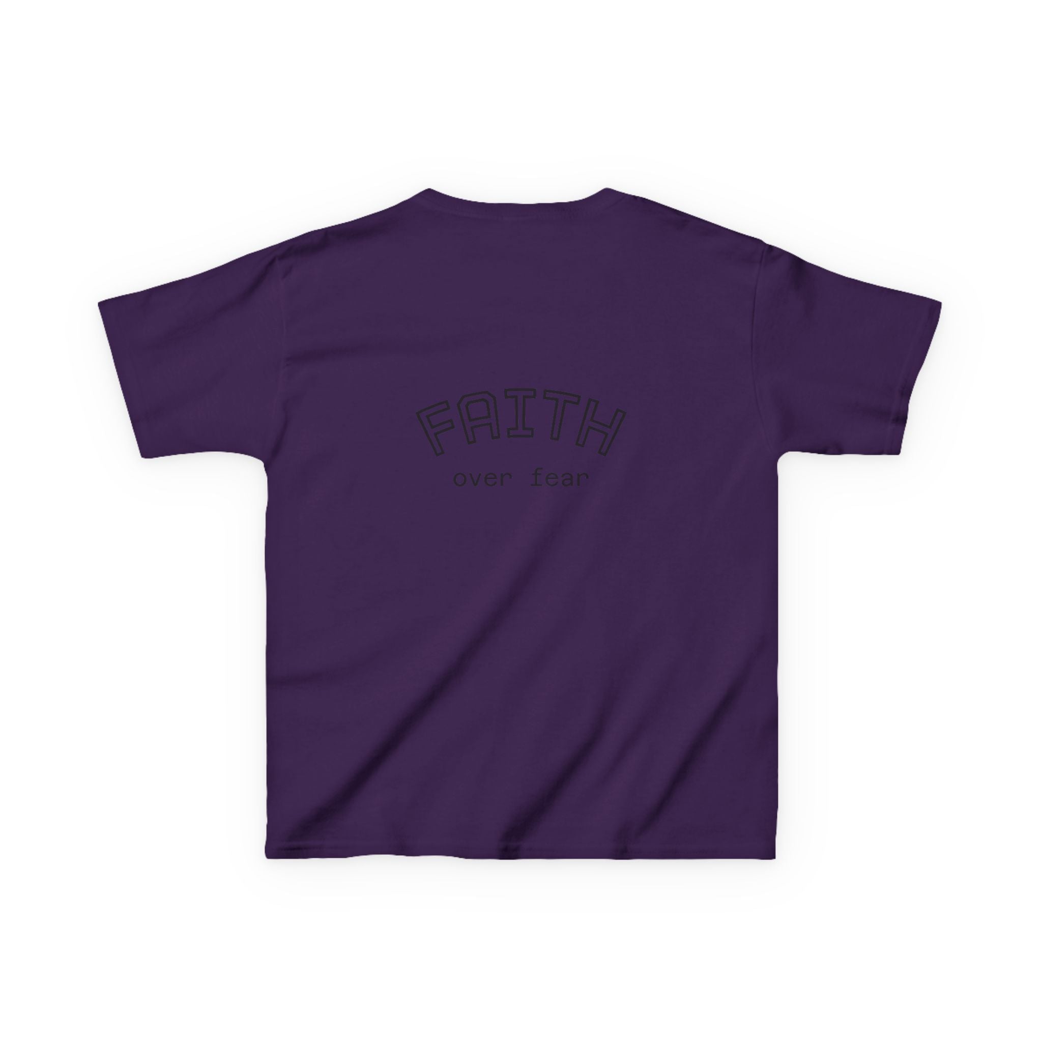 Faith Over Fear Kids T-Shirt | Christian Typography Tee