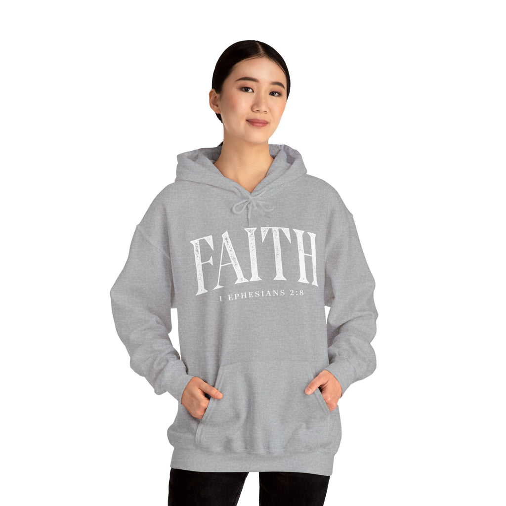 Faith Hoodie - Ephesians 2:8 Inspirational Christian Sweatshirt