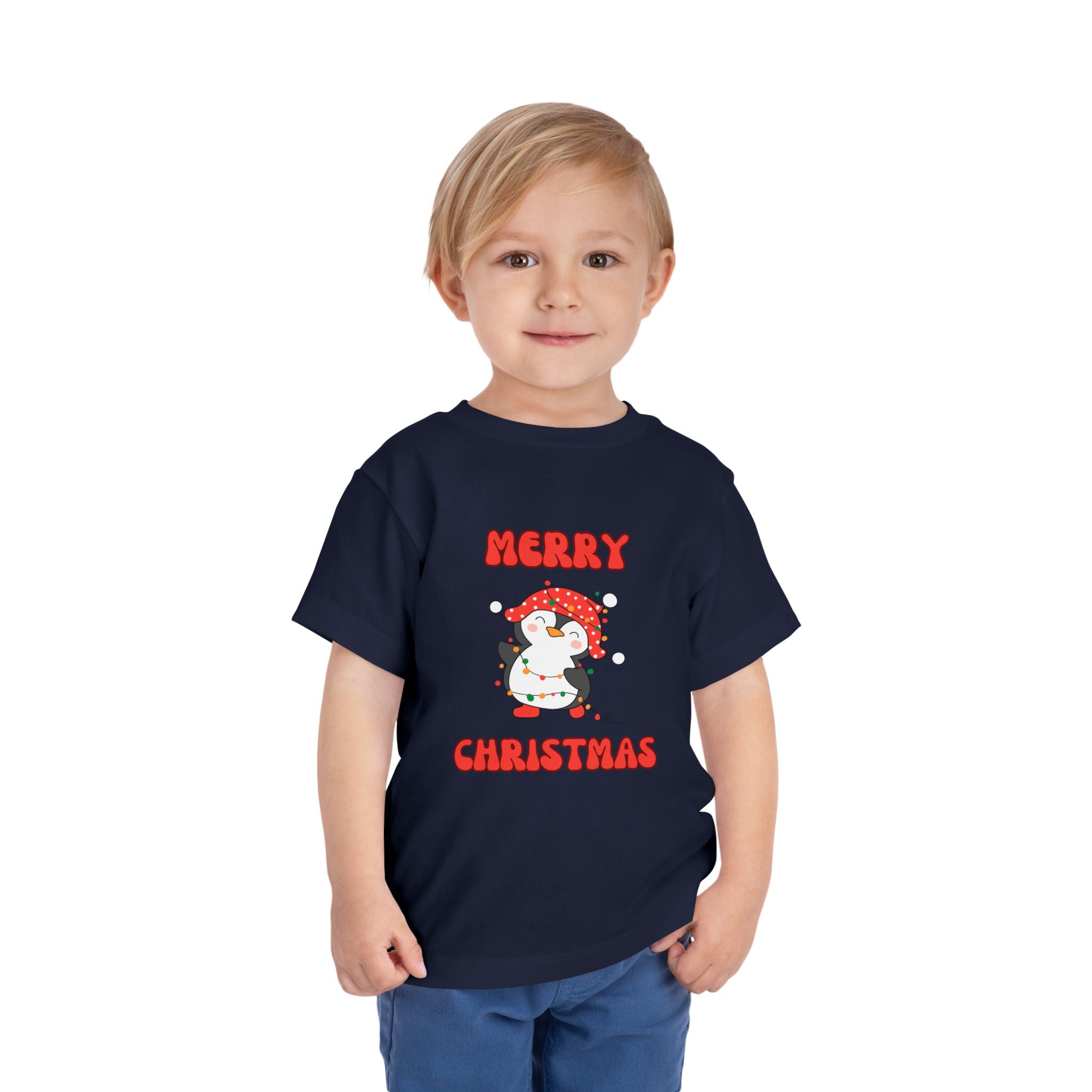 Merry Christmas Penguin Toddler Tee