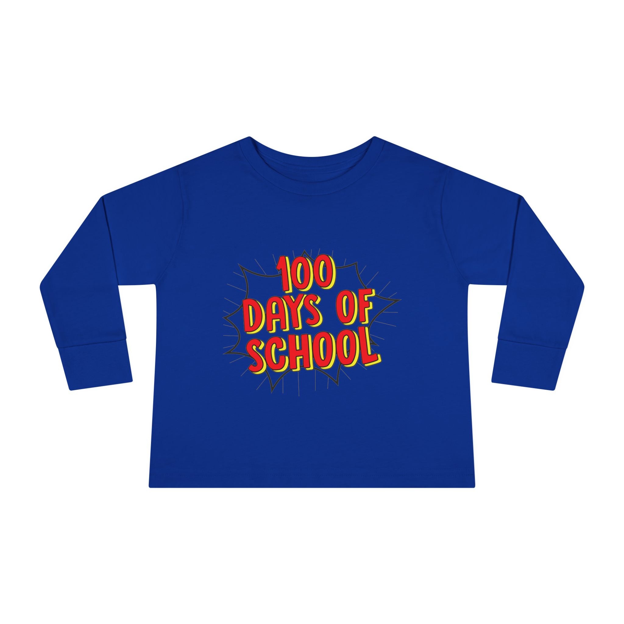 Toddler Long Sleeve Tee: "100 Days of School" Celebration Shirt