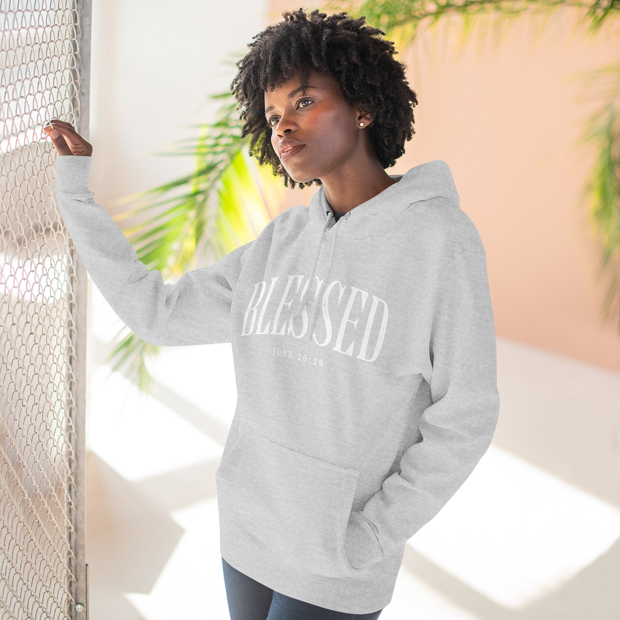 Blessed Fleece Hoodie — Cozy "BLESSED" Pullover for Faith & Everyday Comfort
