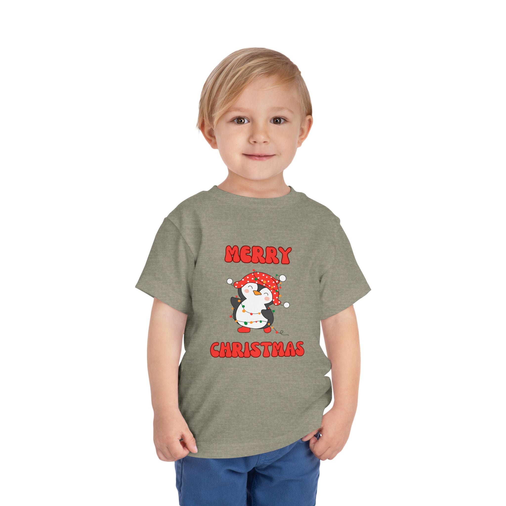 Merry Christmas Penguin Toddler Tee