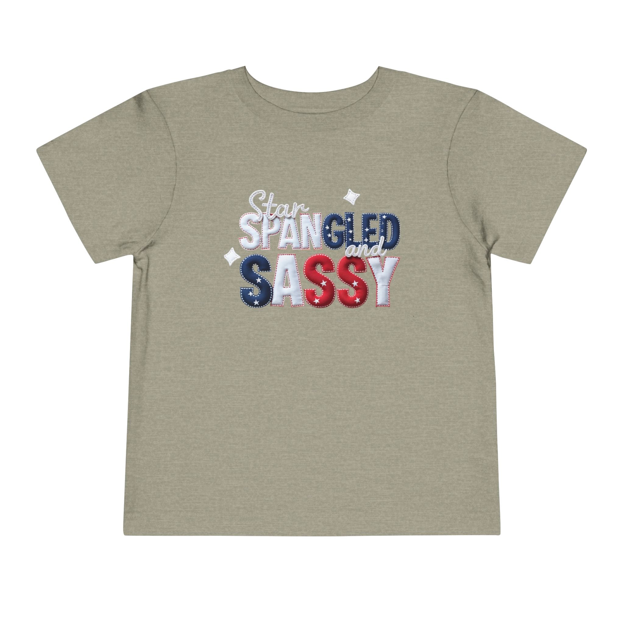 Toddler Tee - "Stay Spangled Sassy" Patriotic Bow 4th of July Shirt