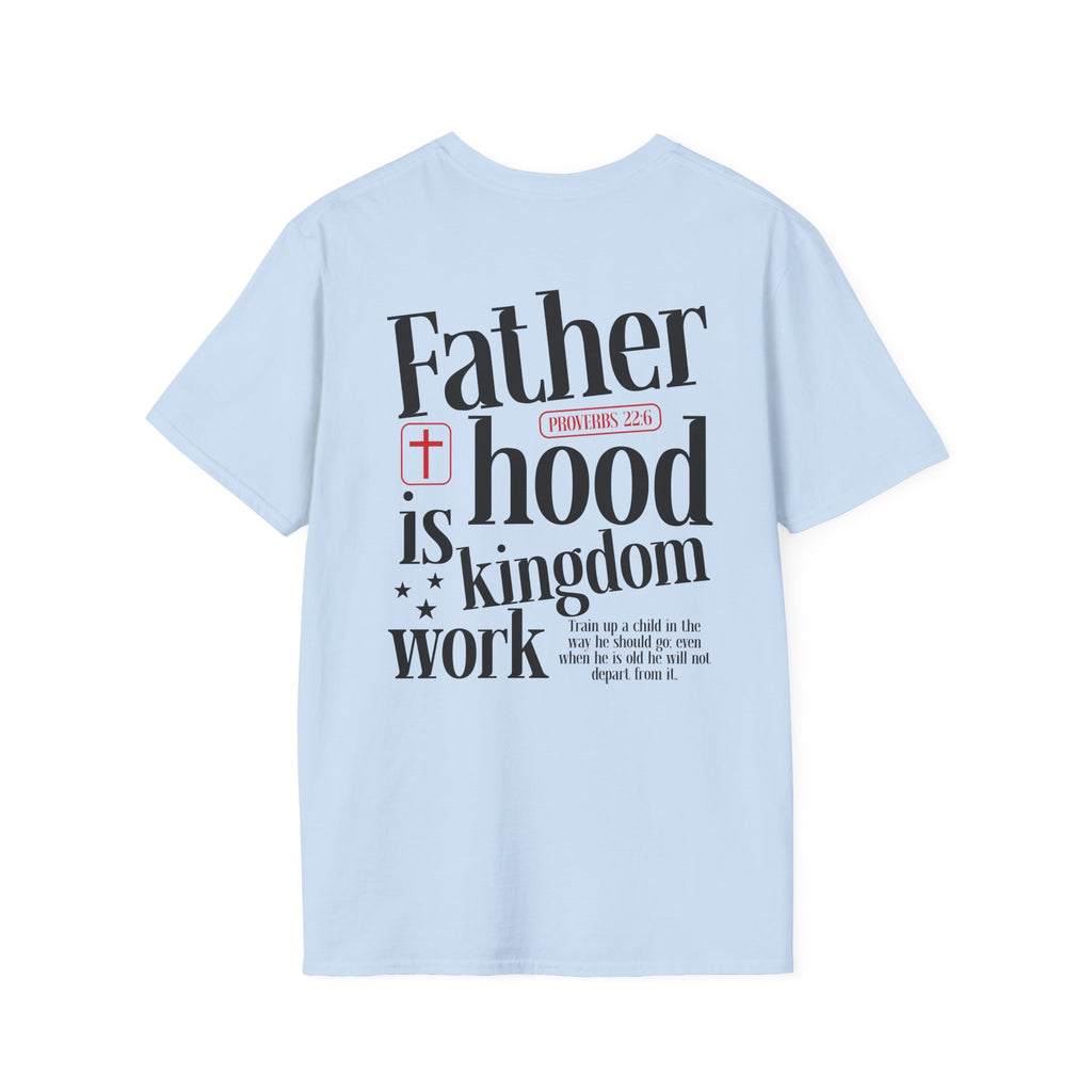 Fatherhood T-Shirt — Minimal 'Father + Hood' Dad Tee | New Dad Gift, Father’s Day
