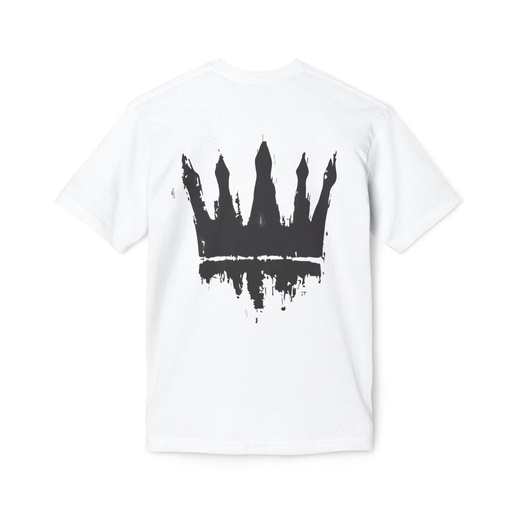Crown Graphic T-Shirt — Grunge Black Paint Crown Back Print
