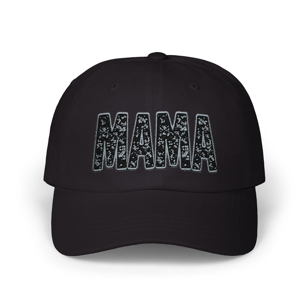 MAMA embroidered cap | Classic Dad Cap, sequin-look script