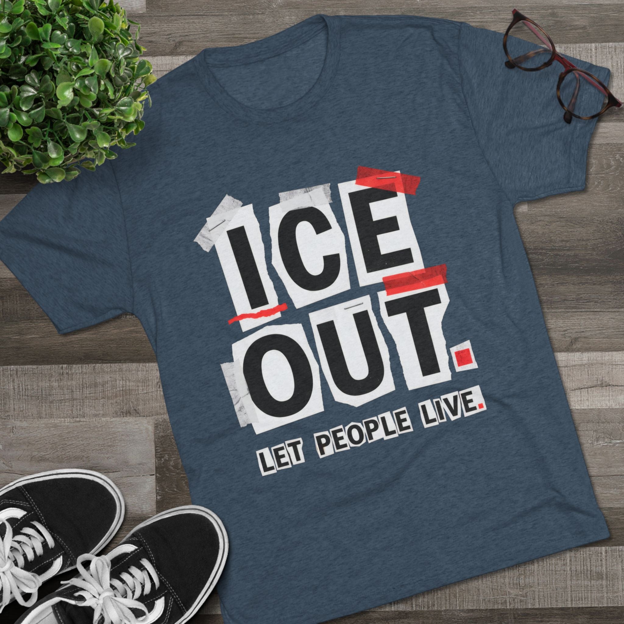 Ice Out Tee — "Let People Live" Graphic Crewneck
