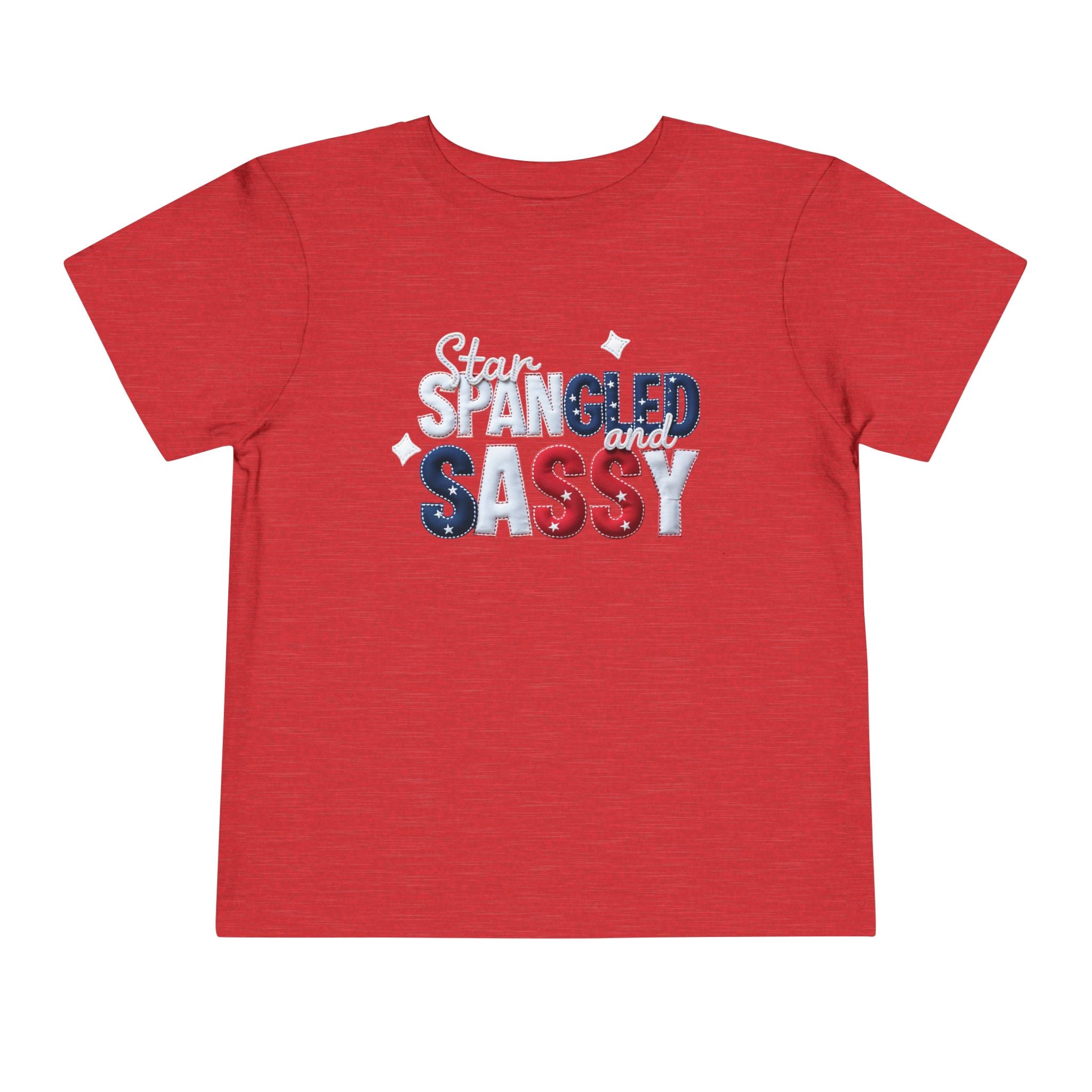 Toddler Tee - "Stay Spangled Sassy" Patriotic Bow 4th of July Shirt